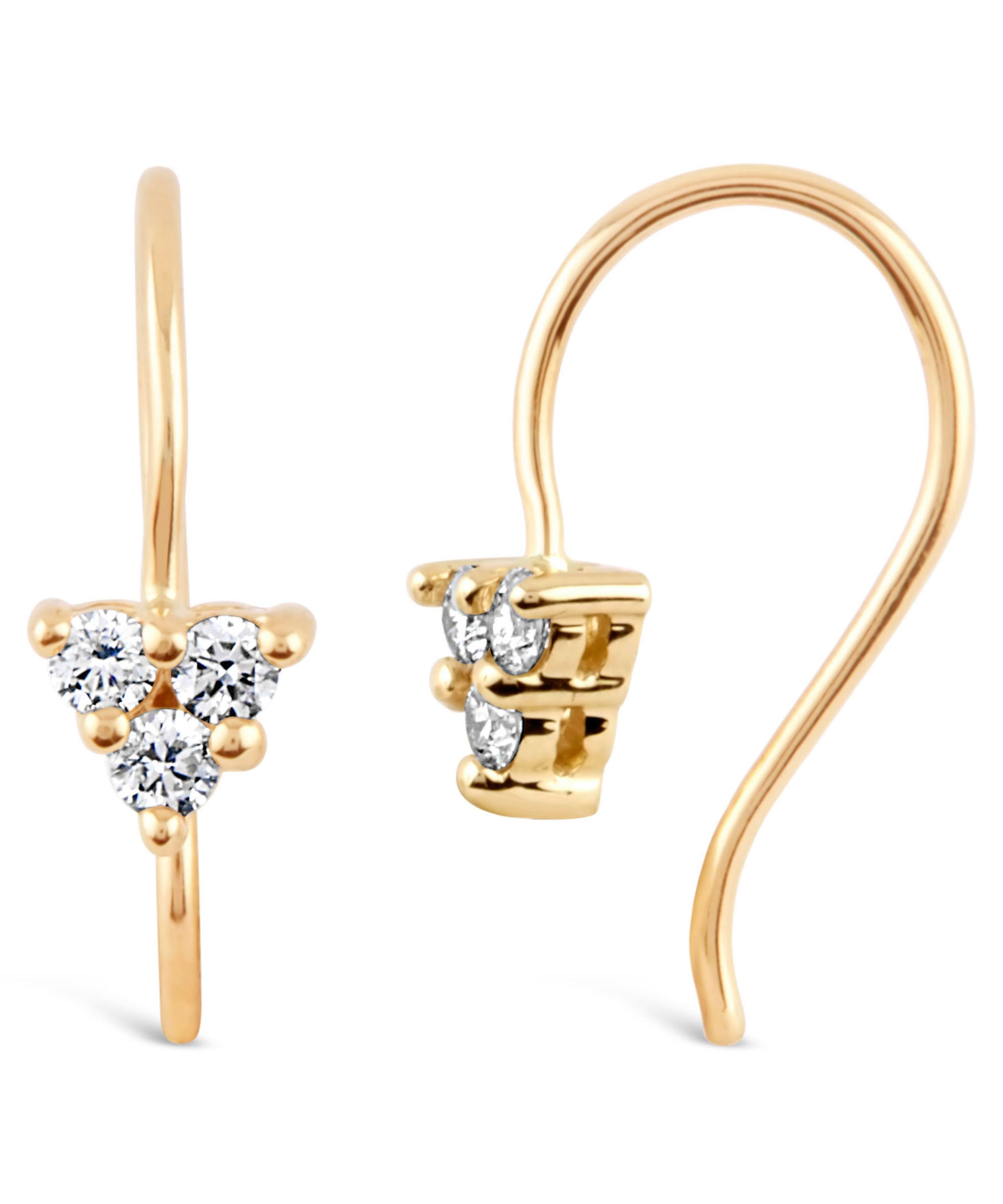 Dinny Hall - Gold Shuga Diamond Trillion Drop Earrings image number 0