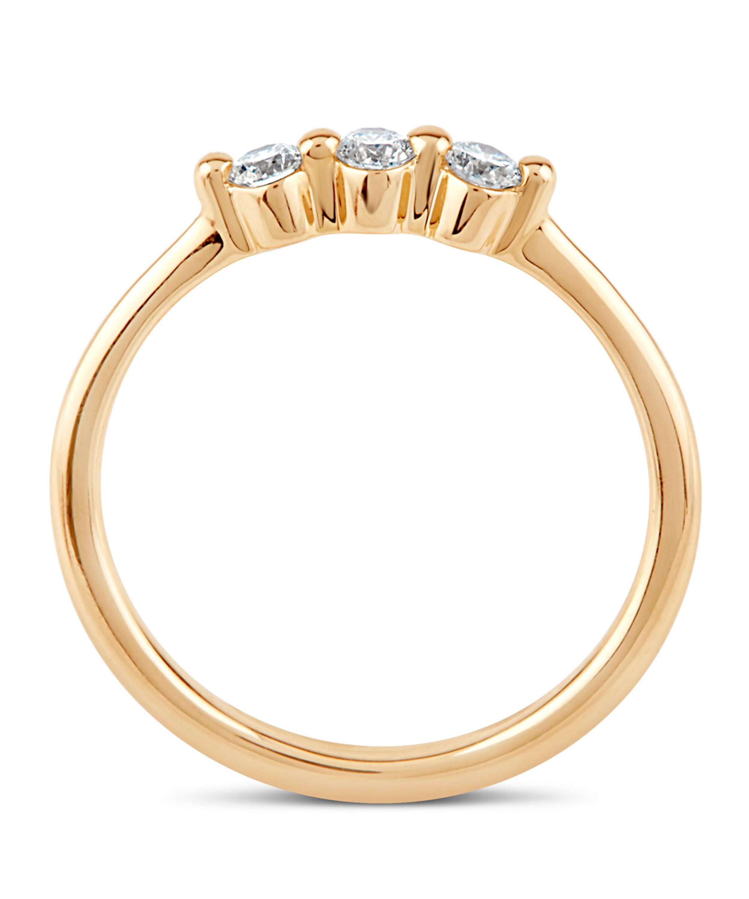 Dinny Hall - Gold Shuga Triple Diamond Ring image number 2