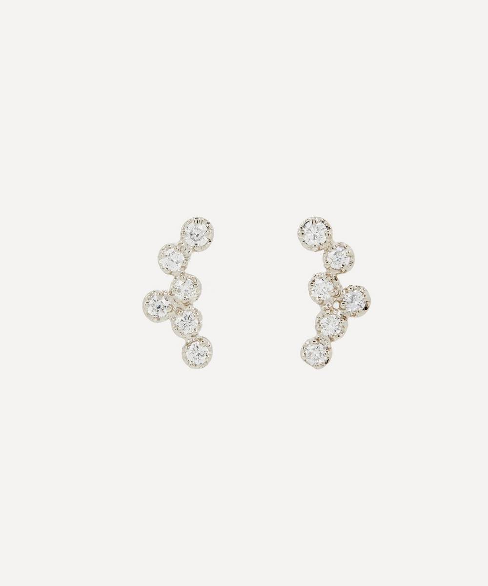Satomi Kawakita - 18ct White Gold Hydra White Diamond Stud Earrings