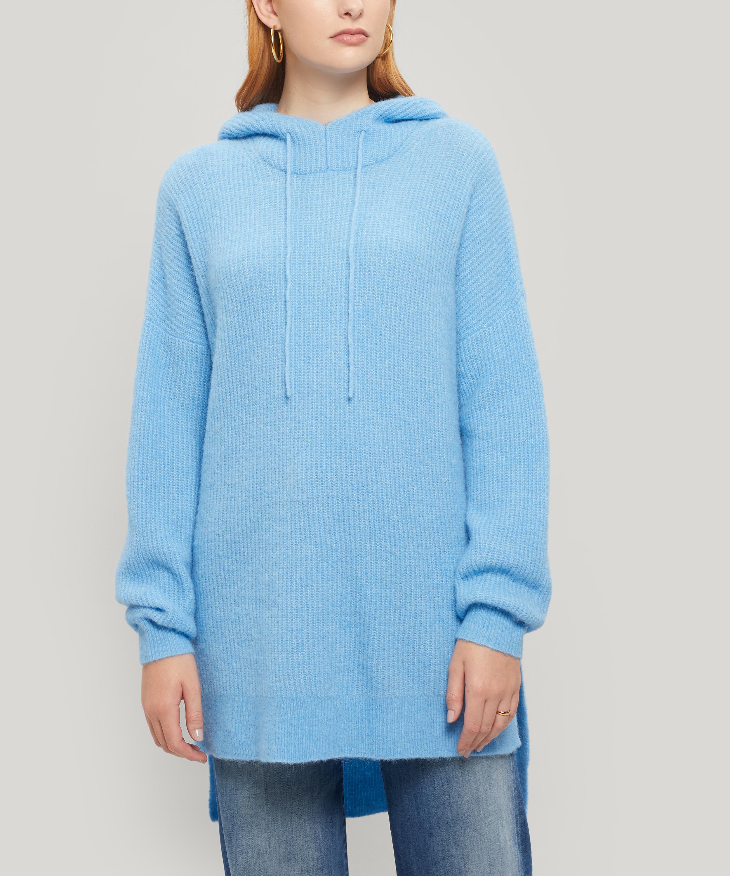 ganni knitted hoodie