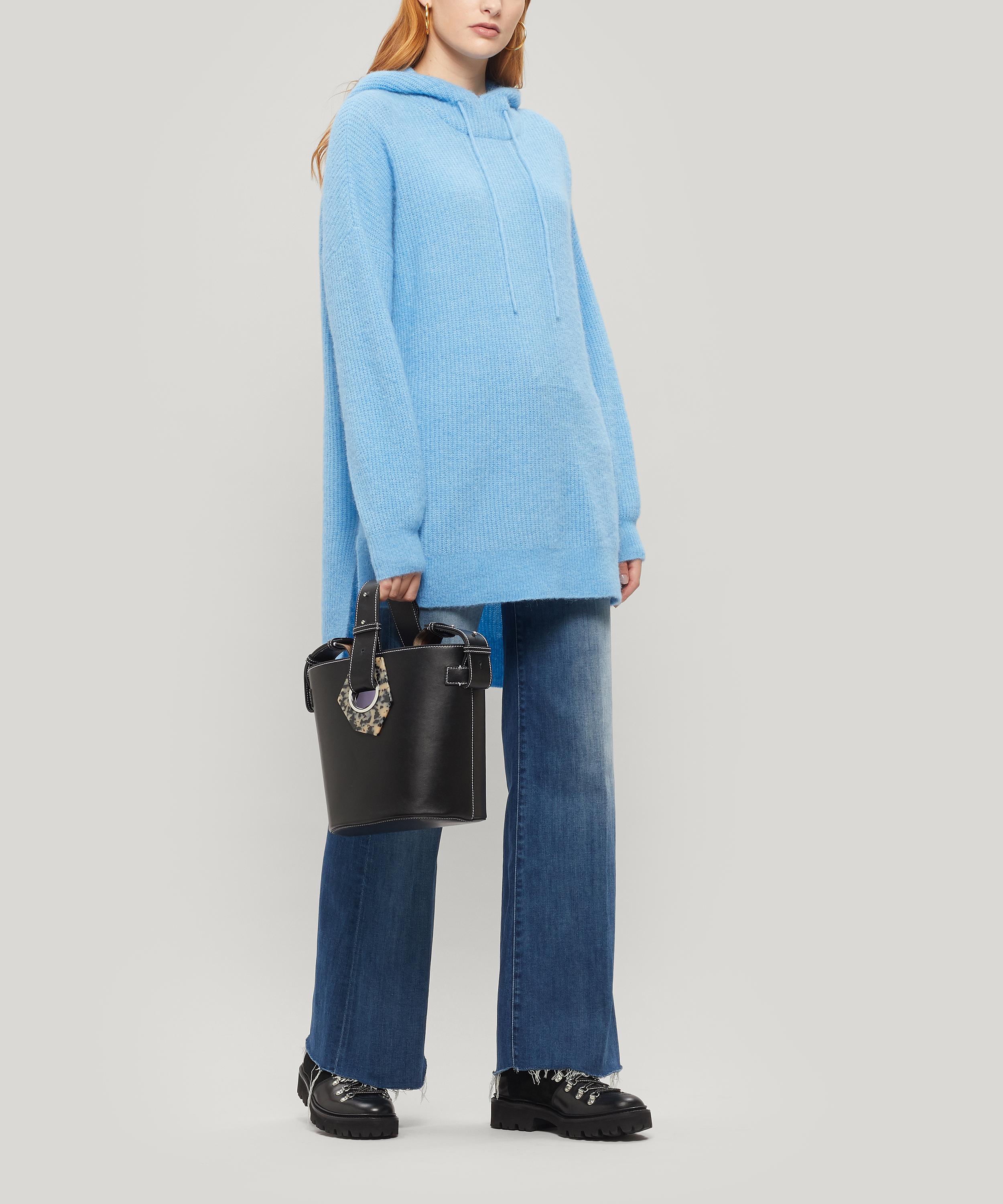 ganni knitted hoodie