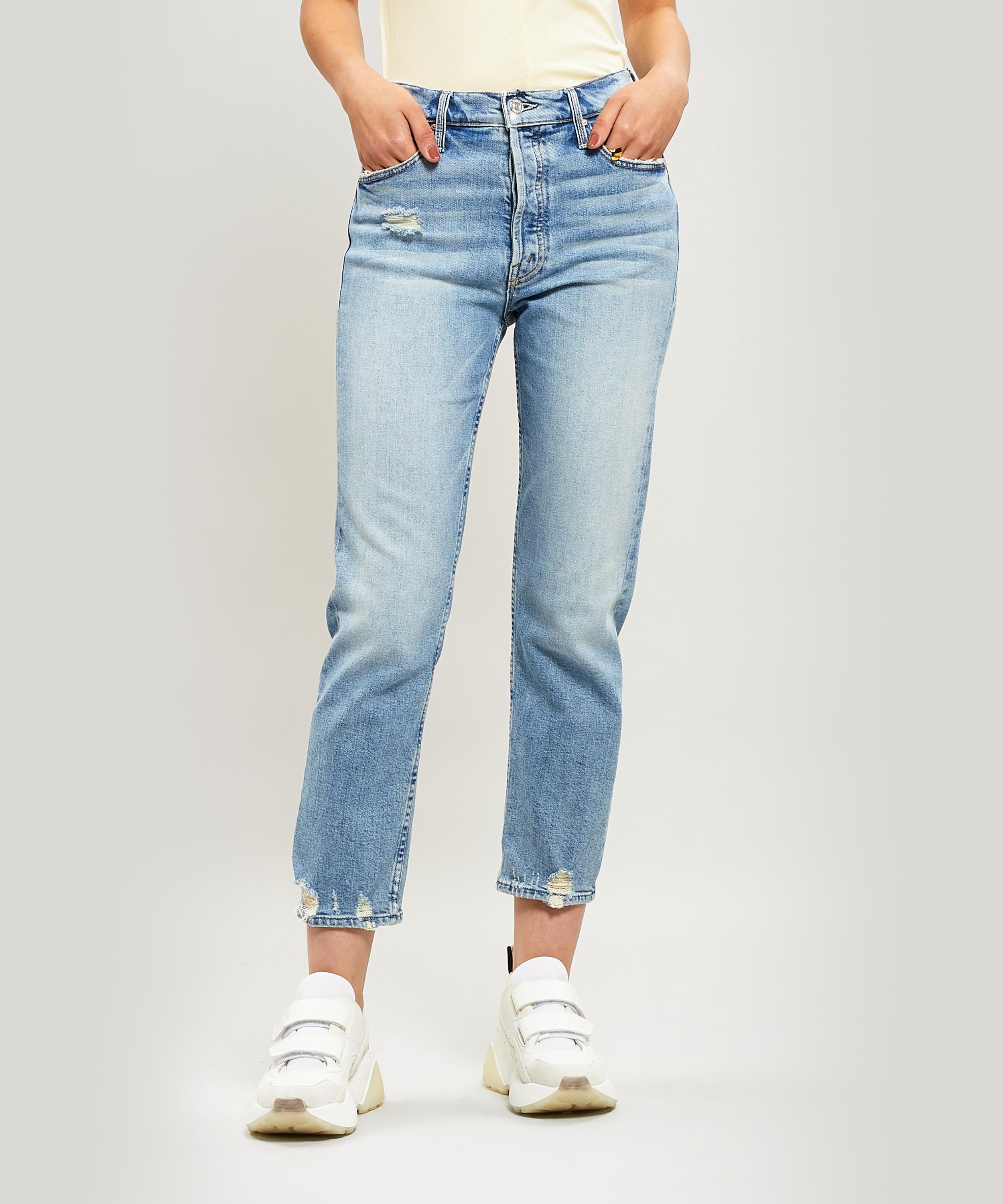 mother tomcat cropped jeans