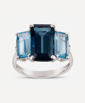 Dinny Hall - Silver Trinny Trilogy Blue Topaz Ring image number 0