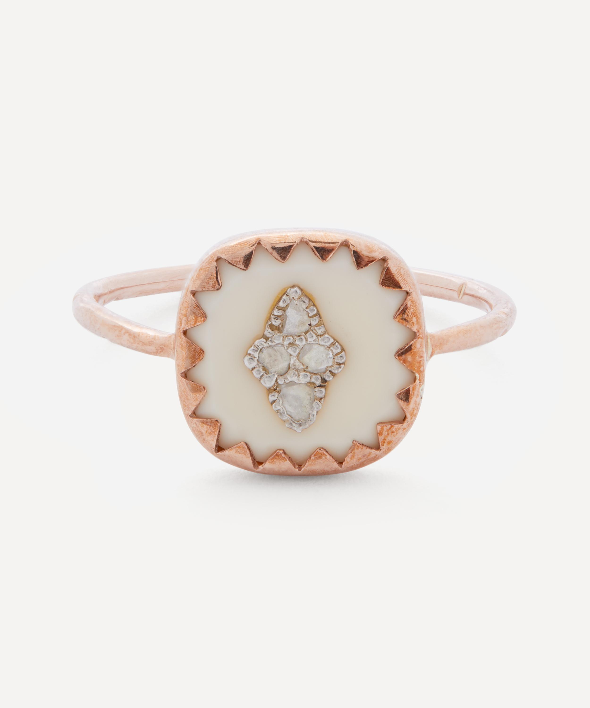 Pascale Monvoisin - 9ct Rose Gold Pierrot Diamond and Bakelite Ring