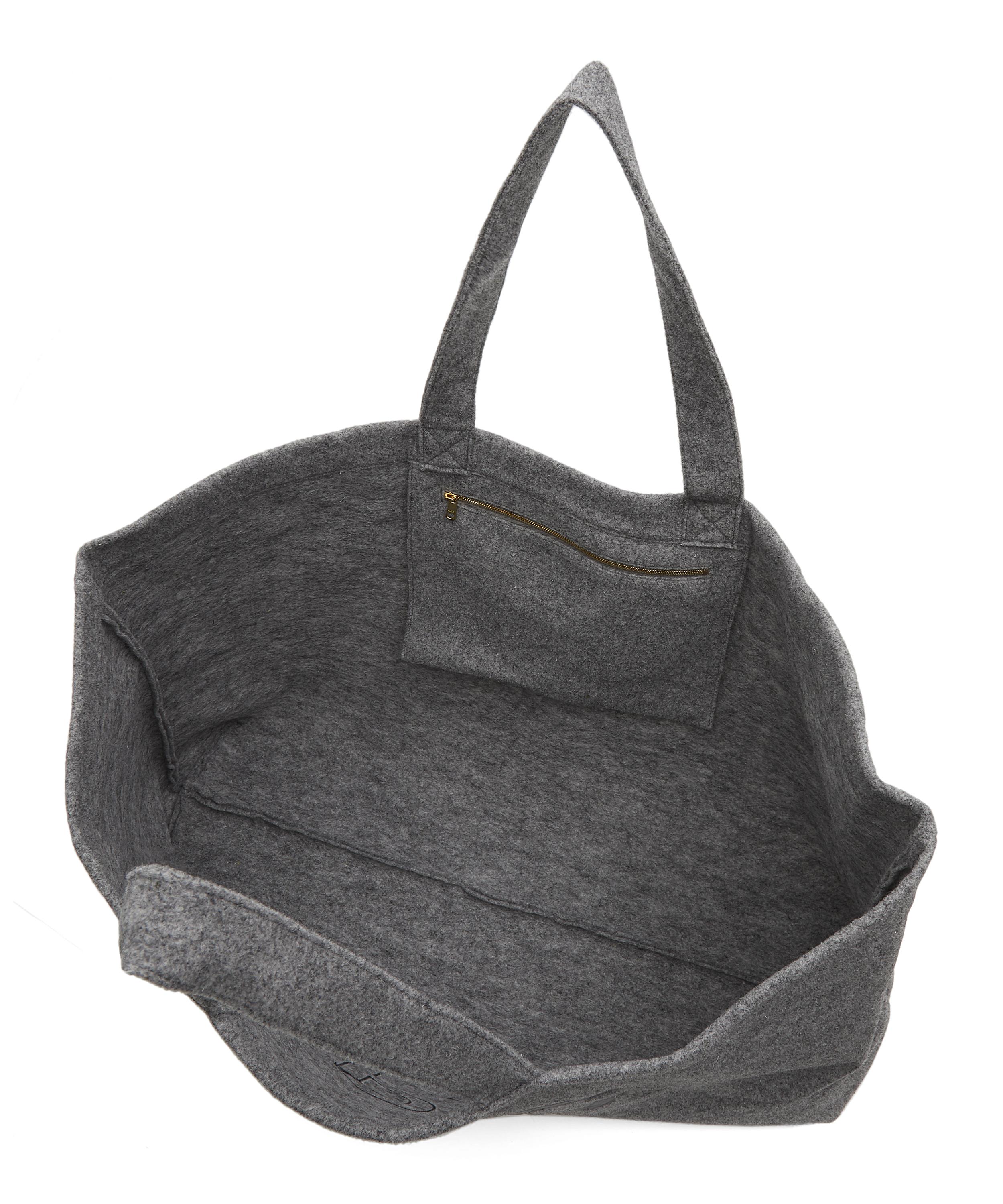 boiled wool tote bag