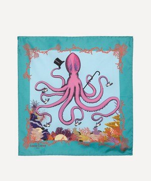 Simon Carter - Octopus Print Pocket Square image number 2