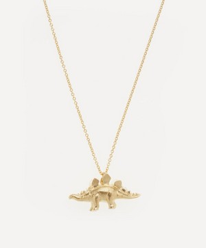 Alex Monroe - Gold-Plated Stegosaurus Pendant Necklace image number 0