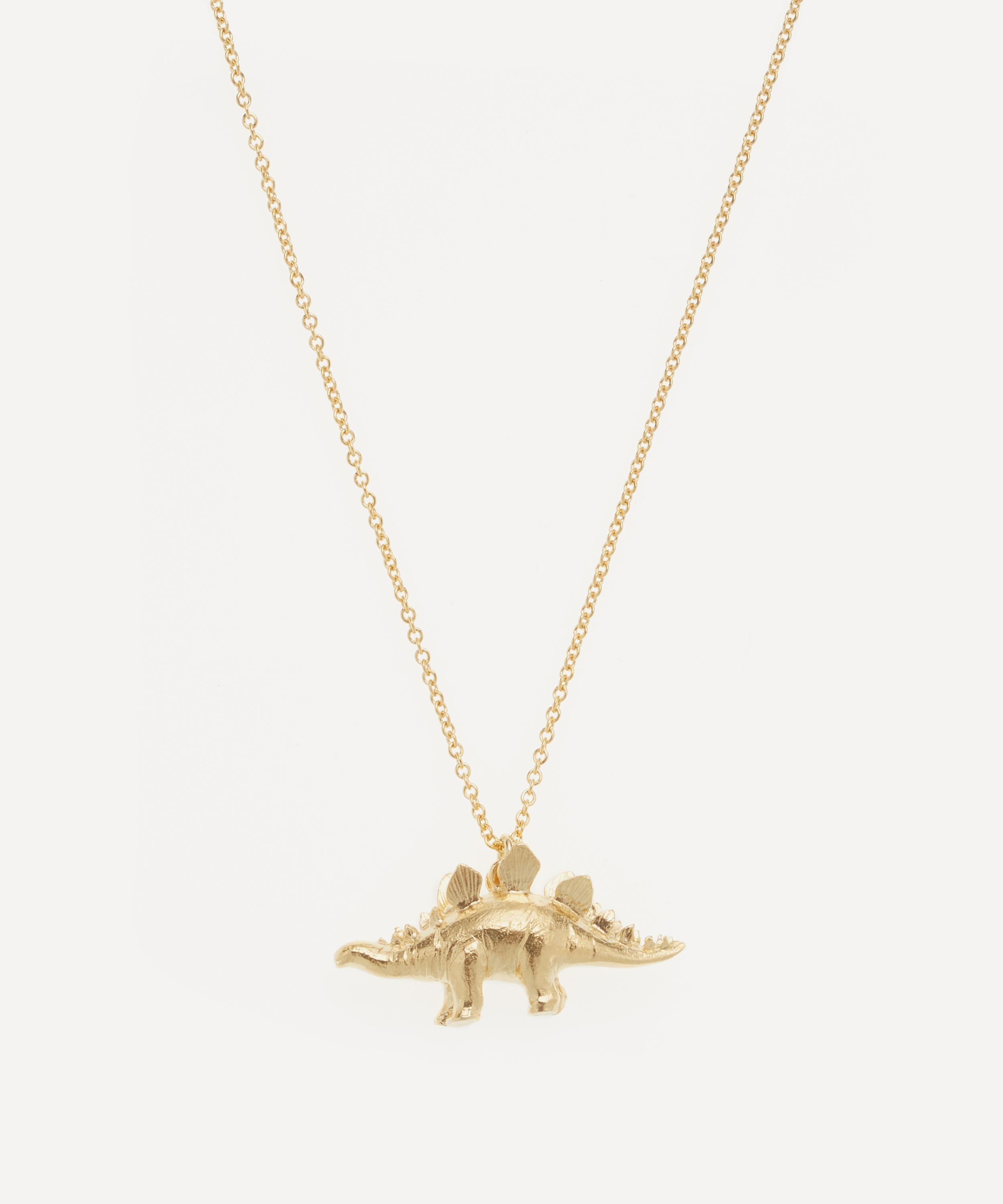 Alex Monroe - Gold-Plated Stegosaurus Pendant Necklace