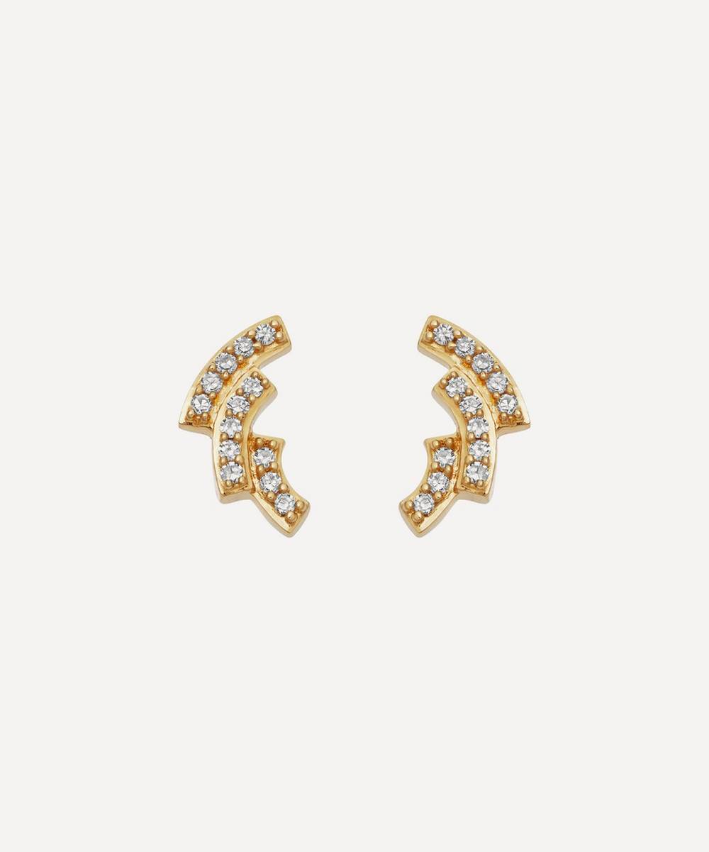 Astley Clarke - Gold Icon Scala Diamond Stud Earrings