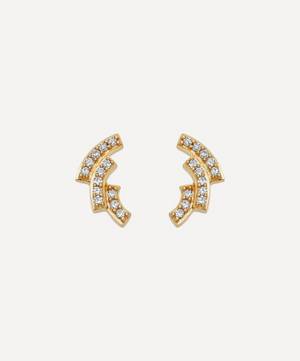 Gold Icon Scala Diamond Stud Earrings