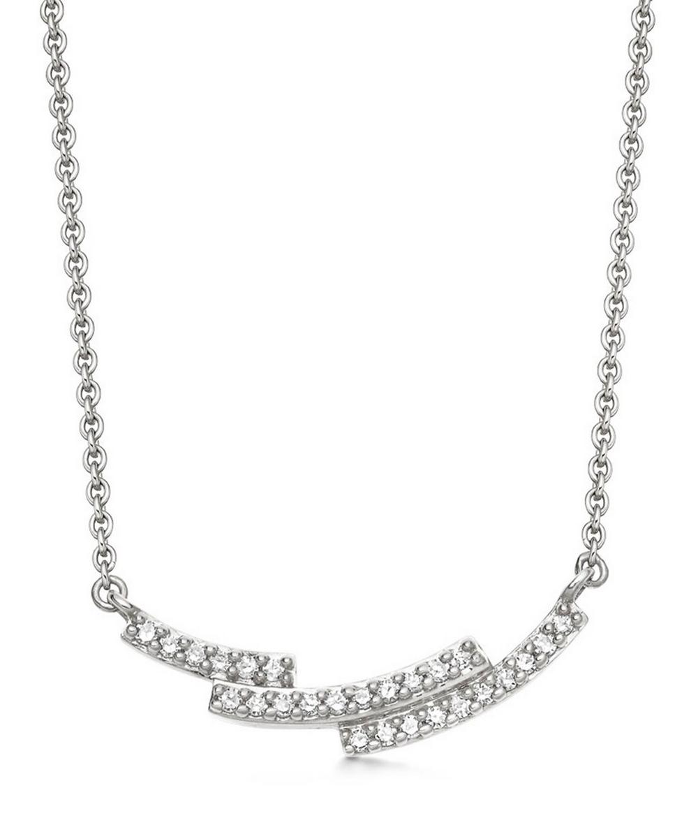 Astley Clarke White Gold Icon Scala Diamond Pendant Necklace