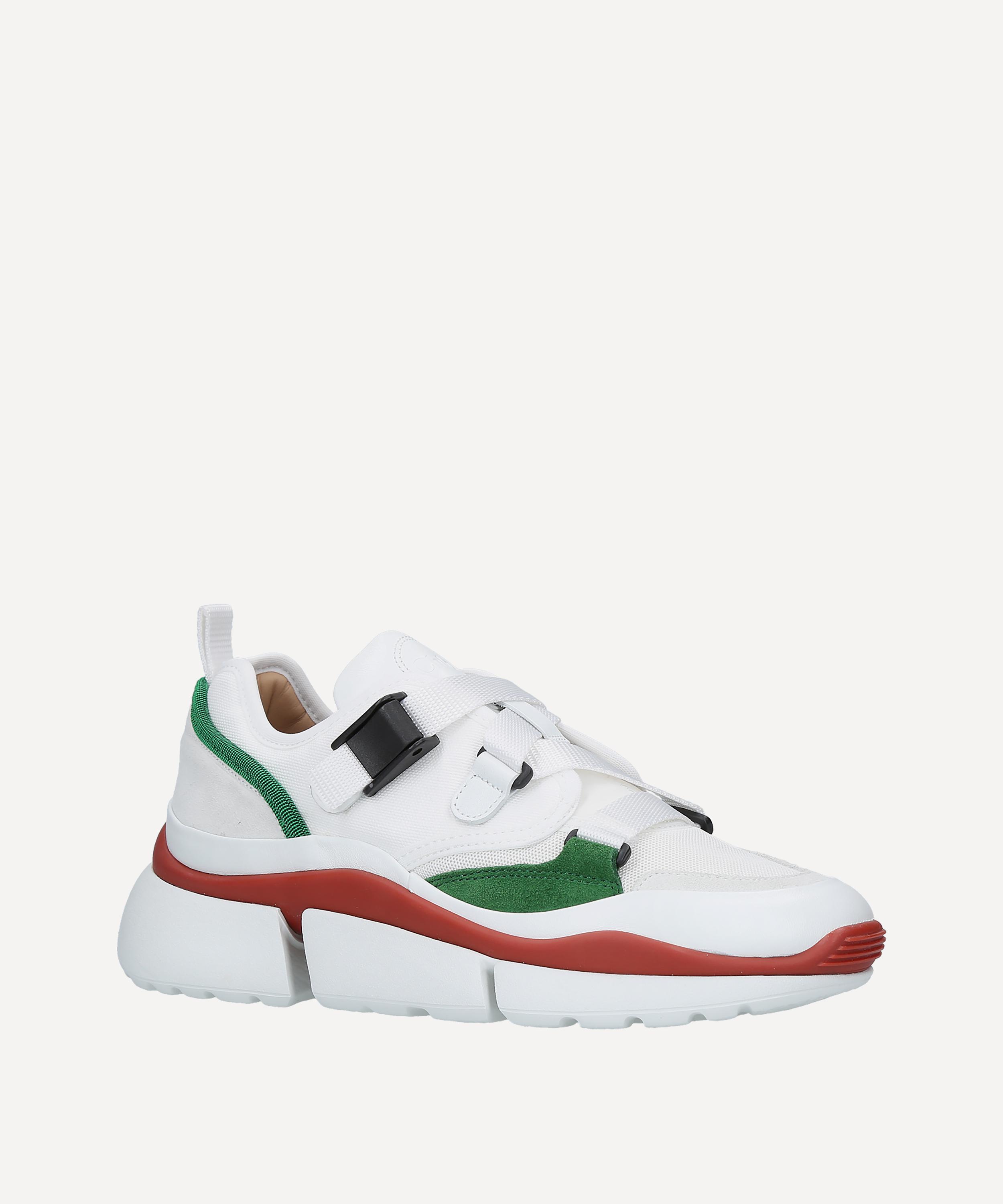 Chloé - Sonnie Raised-Sole Leather Sneakers image number 