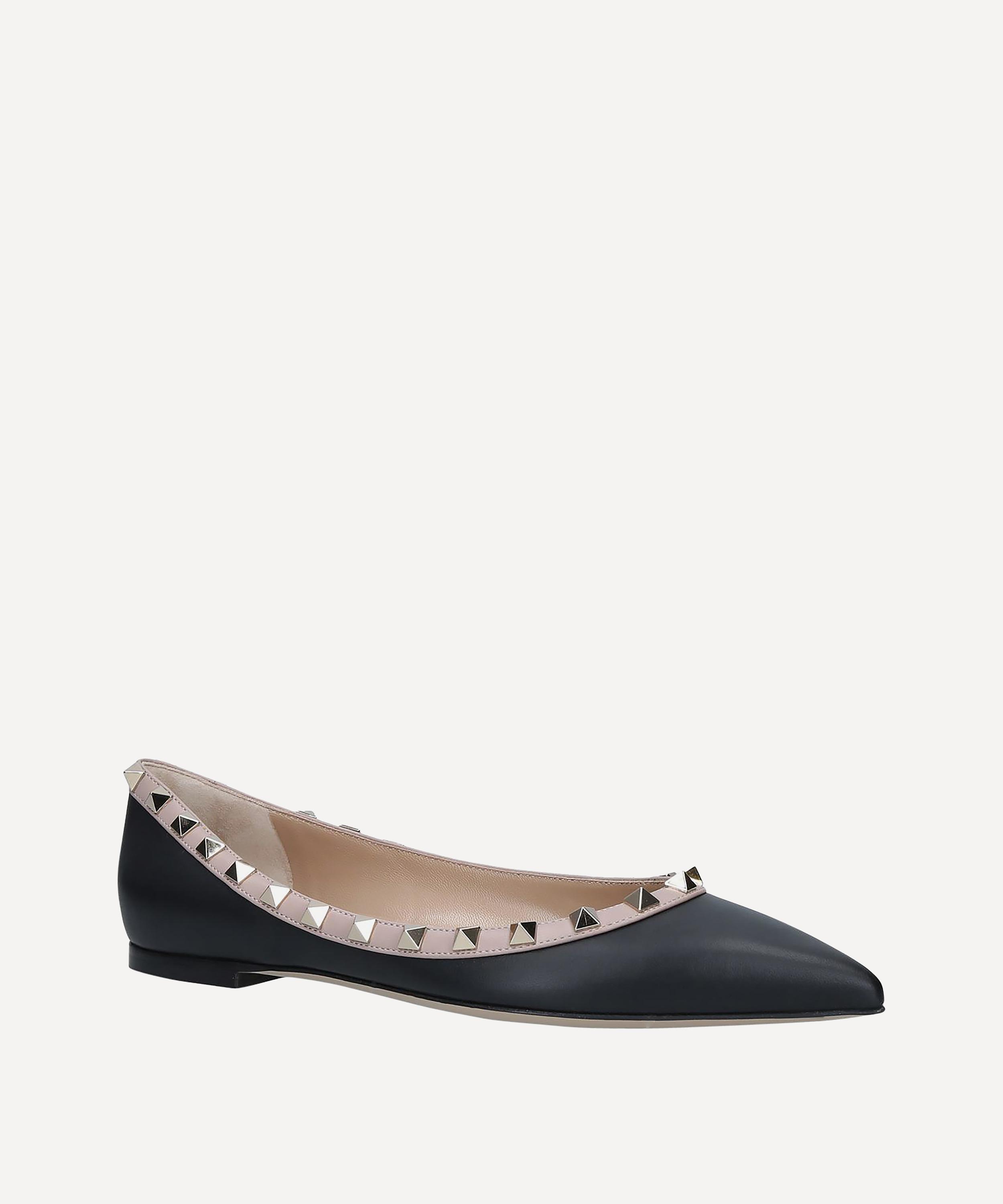 Valentino Garavani Rockstud Leather Ballerina Flats | Liberty
