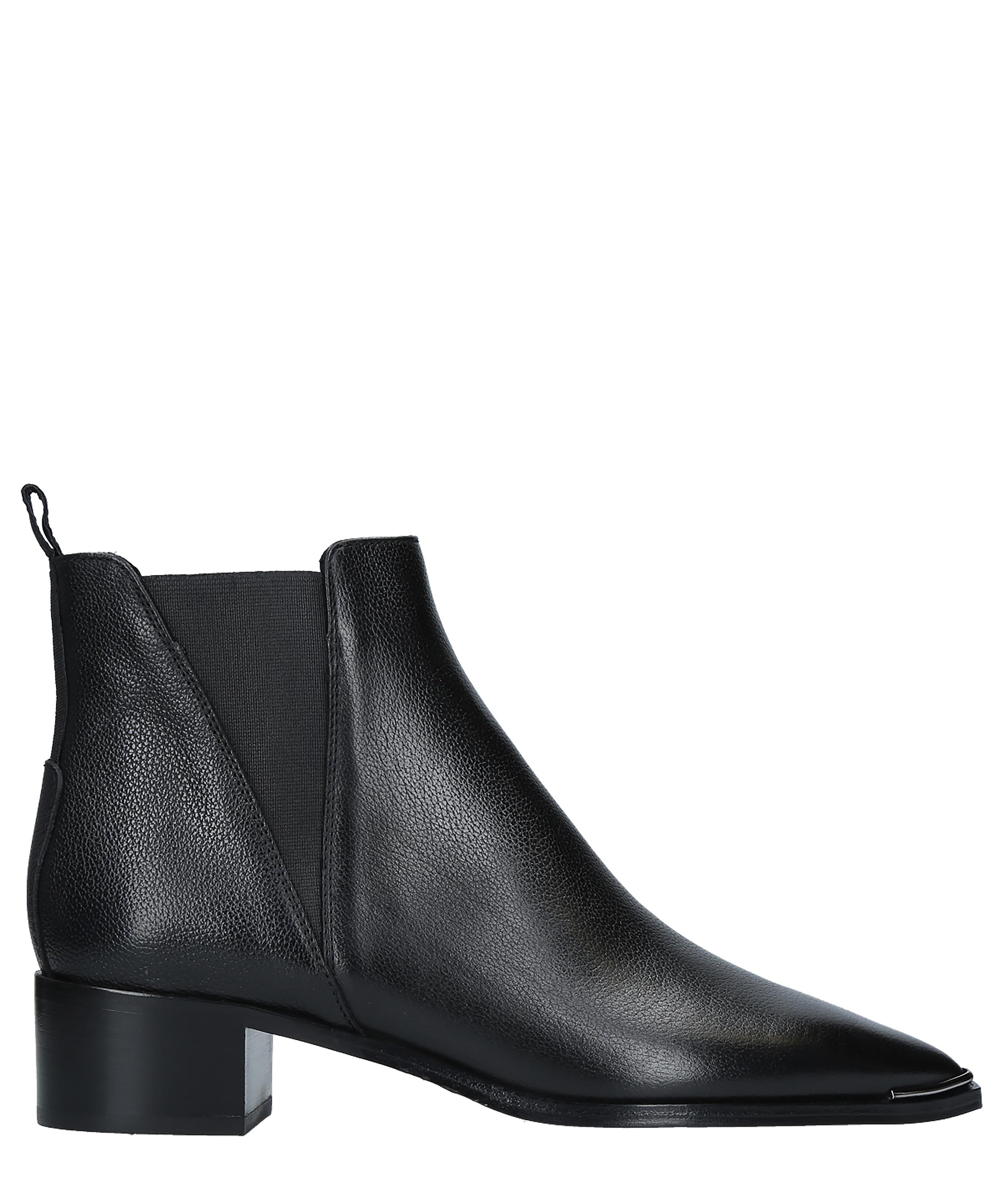 Acne Studios - Jensen Grain Leather Ankle Boots image number 3