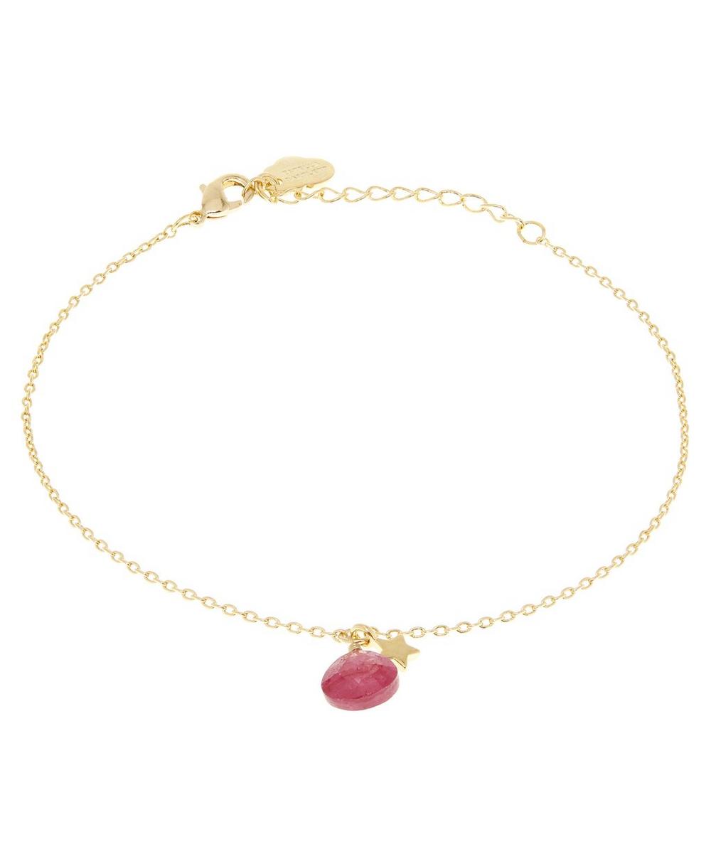 Estella Bartlett Gold-plated Ruby Star Bracelet