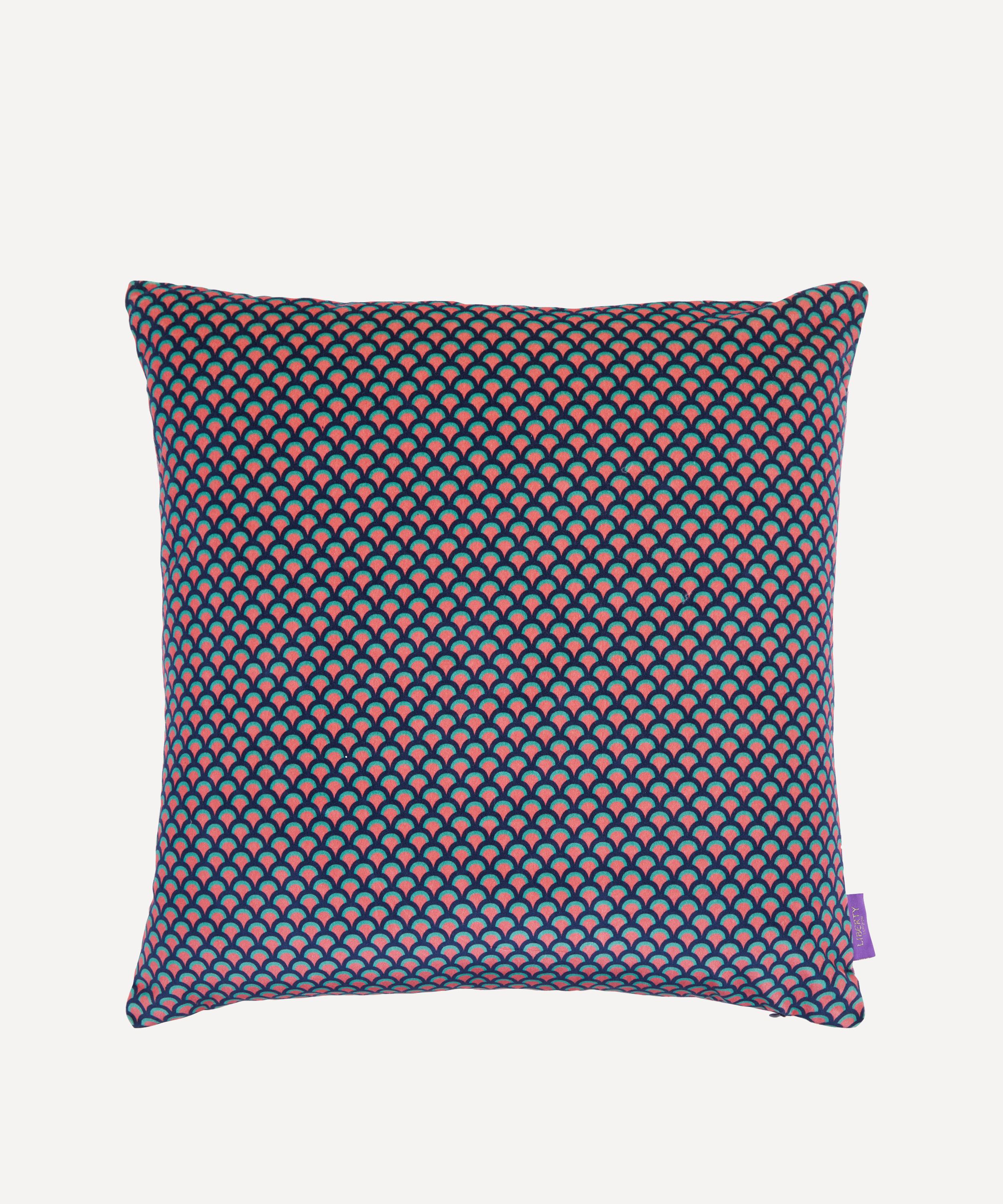 Liberty - Peacock Garden Square Velvet Cushion image number 1