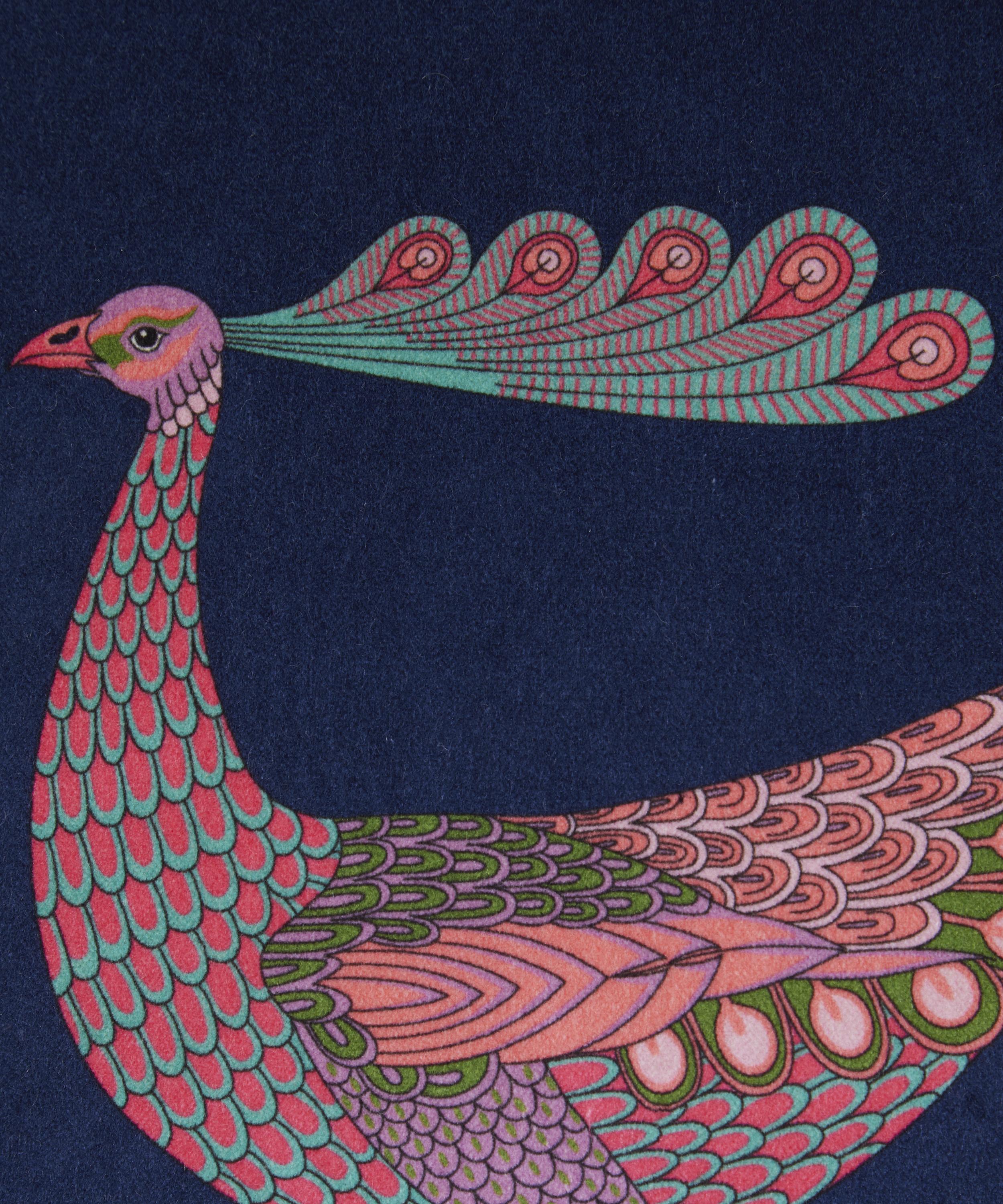 Liberty - Peacock Garden Square Velvet Cushion image number 2