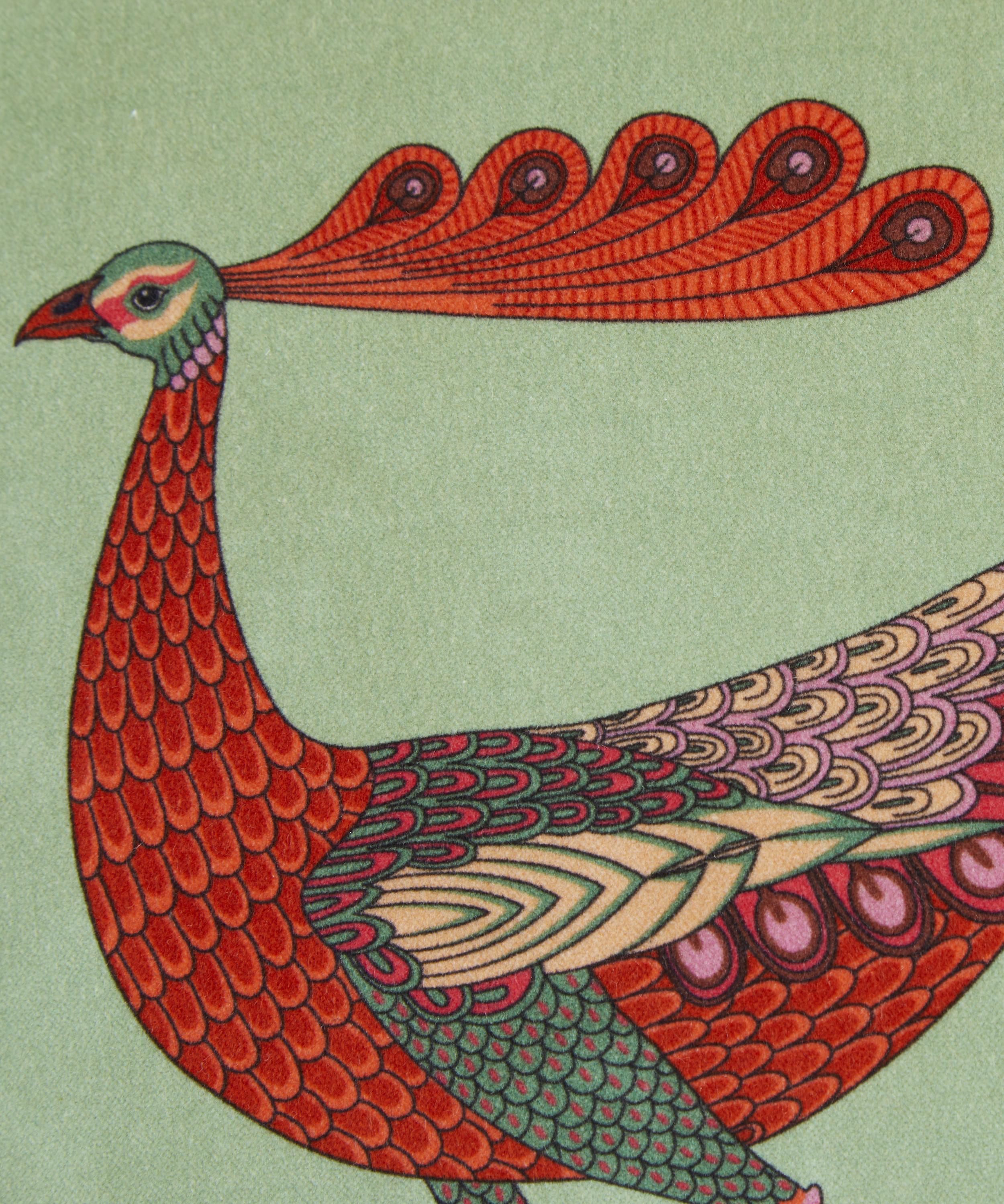 Liberty - Peacock Garden Square Velvet Cushion image number 2