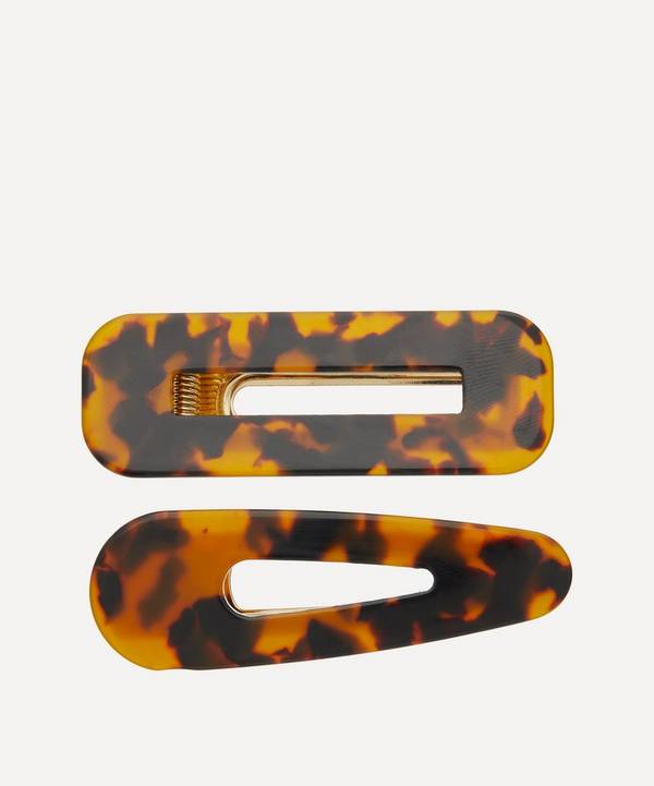 THE UNIFORM - Tortoiseshell Hair Clips Set of Two image number 0