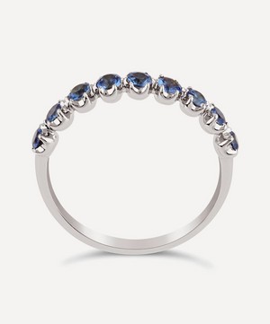 Dinny Hall - White Gold Elyhara Blue Sapphire Half Eternity Ring image number 2