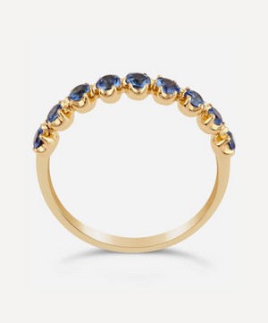 Dinny Hall - Gold Elyhara Blue Sapphire Half Eternity Ring image number 2