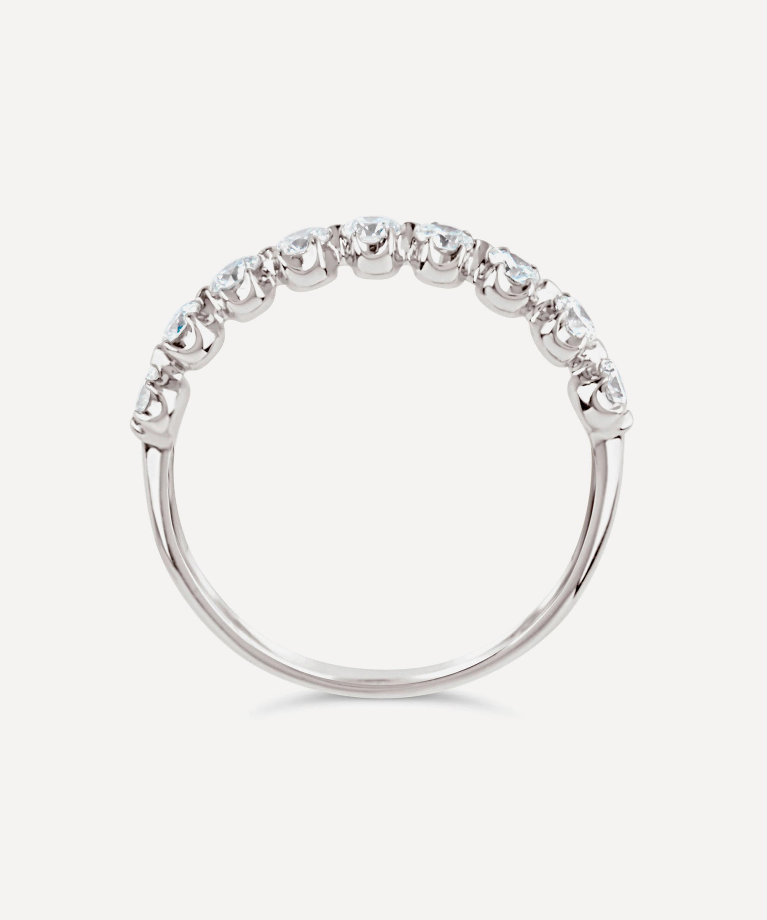 Dinny Hall - White Gold Elyhara Diamond Half Eternity Ring image number 2