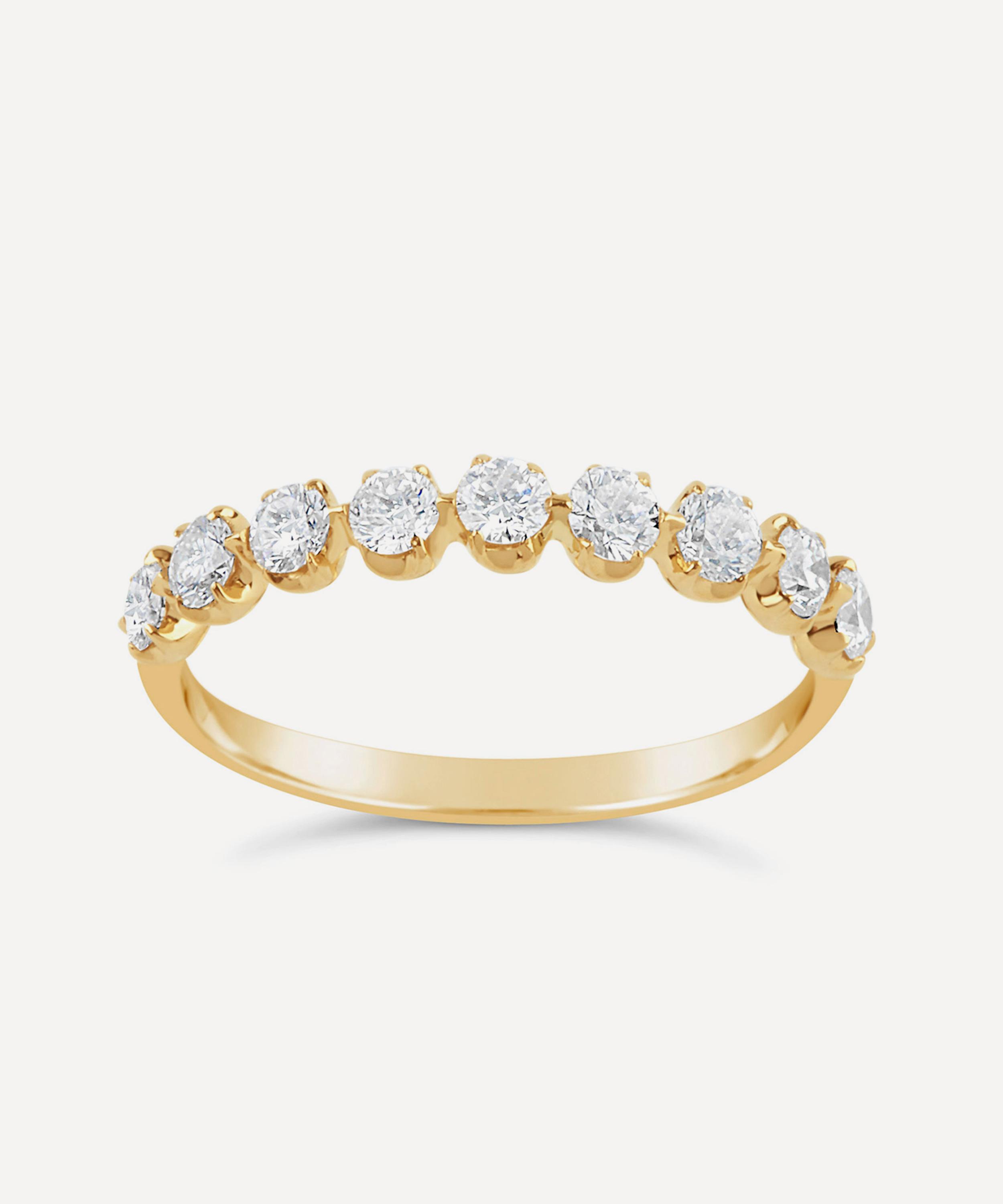 Dinny Hall - Gold Elyhara Diamond Half Eternity Ring image number 0