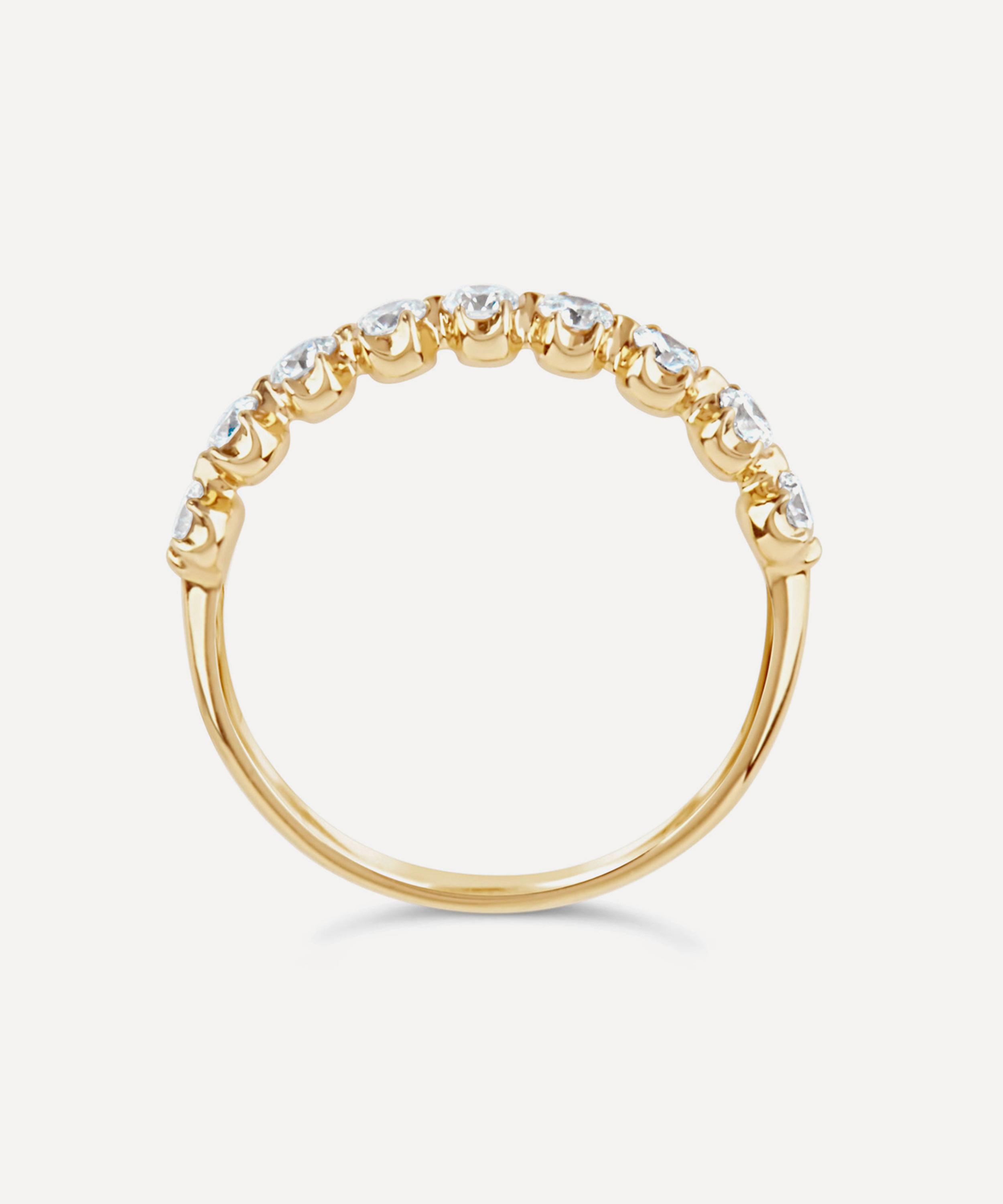 Dinny Hall - Gold Elyhara Diamond Half Eternity Ring image number 2