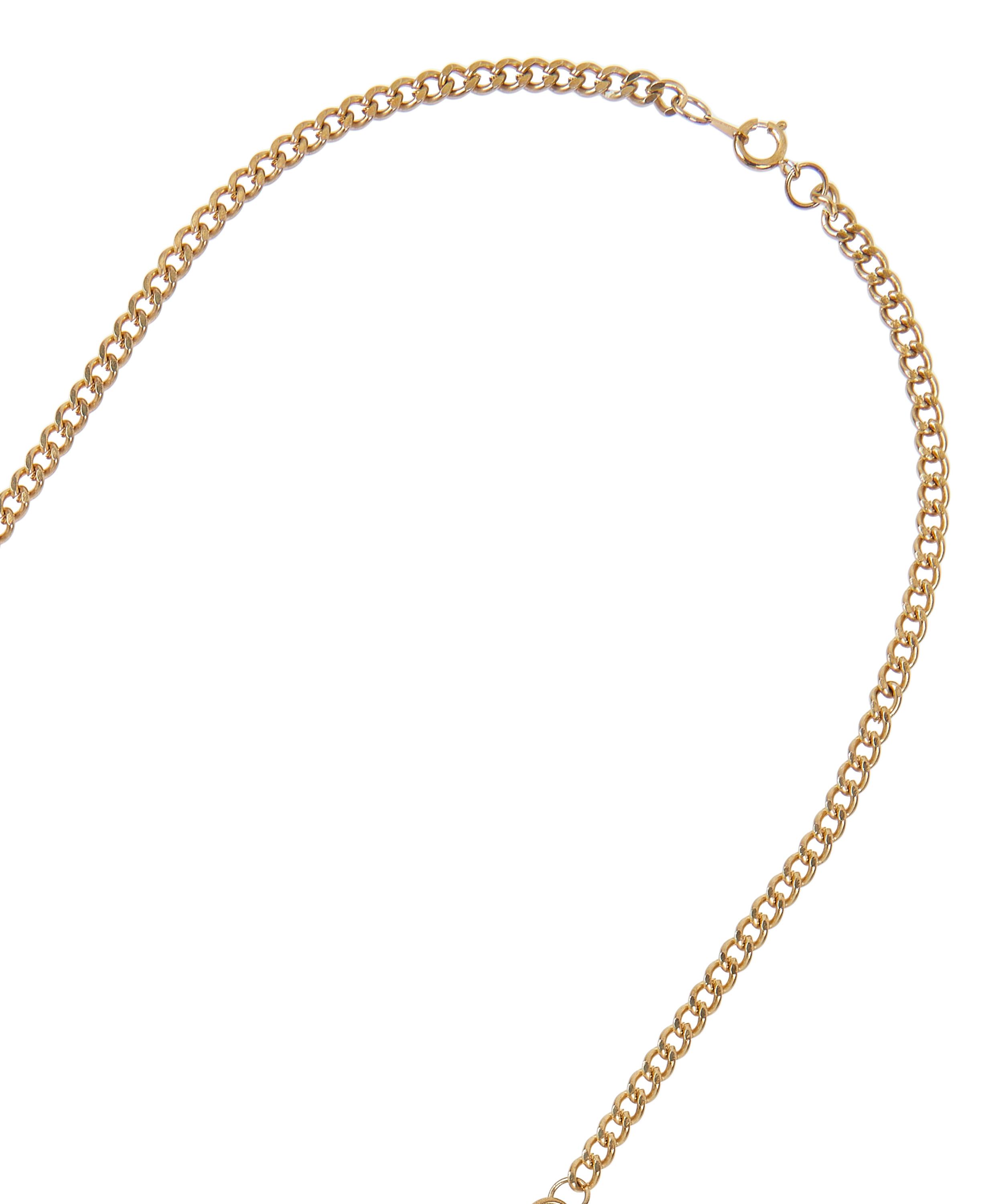 Designer Vintage - 1980s Gilt Faux Pearl Necklace image number 3