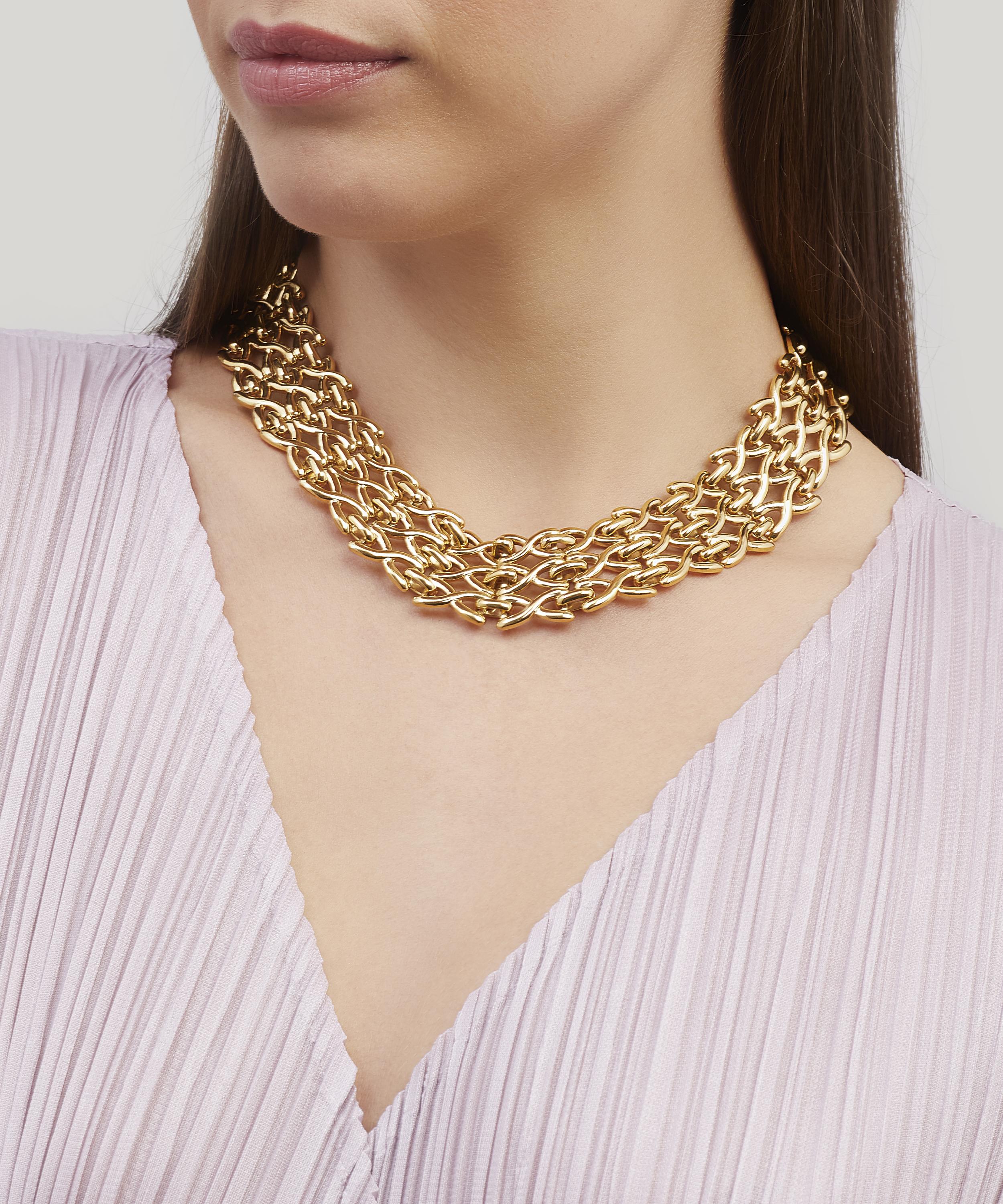 Designer Vintage - 1960s Napier Gilt Chain Necklace image number 1