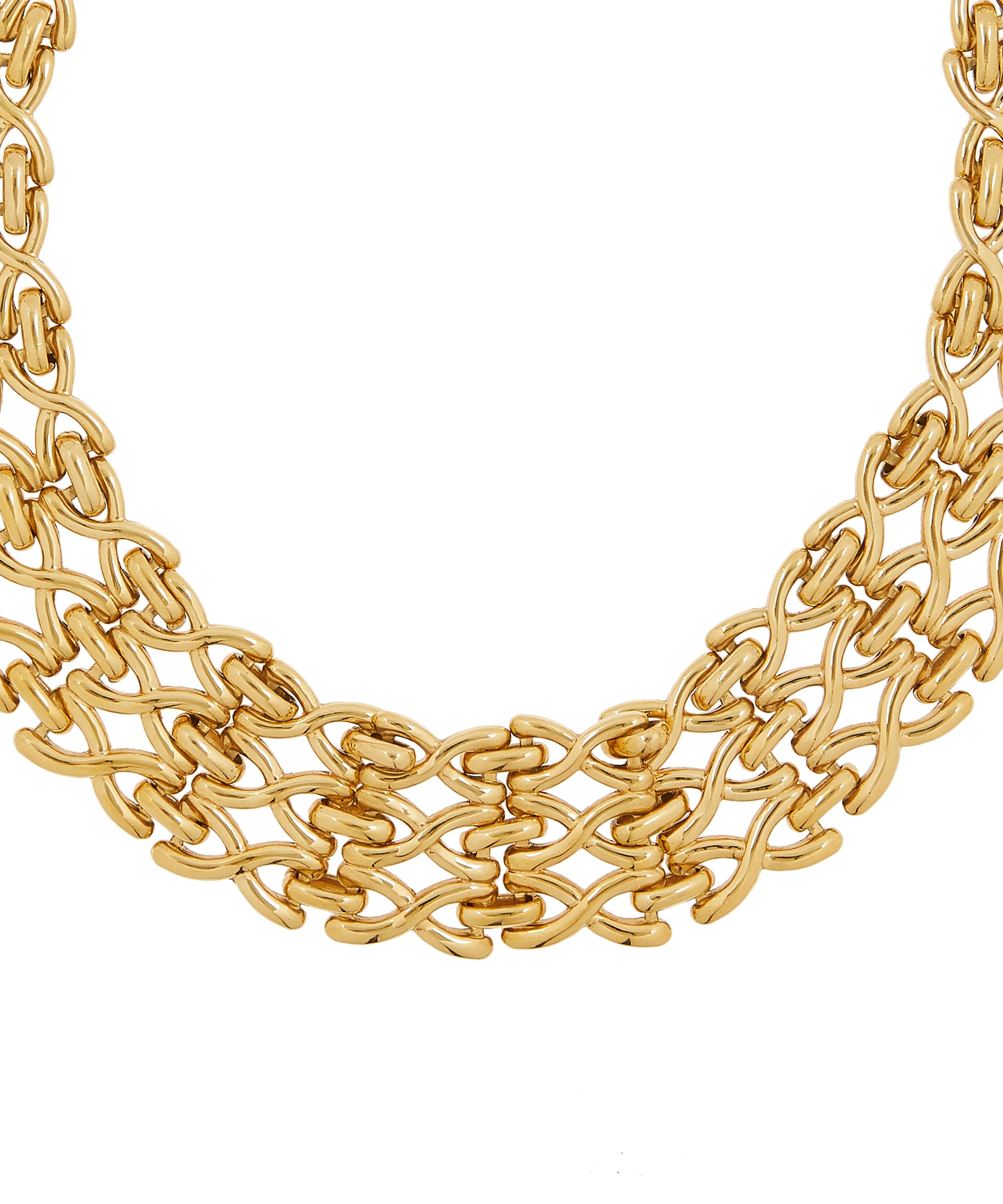 Designer Vintage - 1960s Napier Gilt Chain Necklace image number 2
