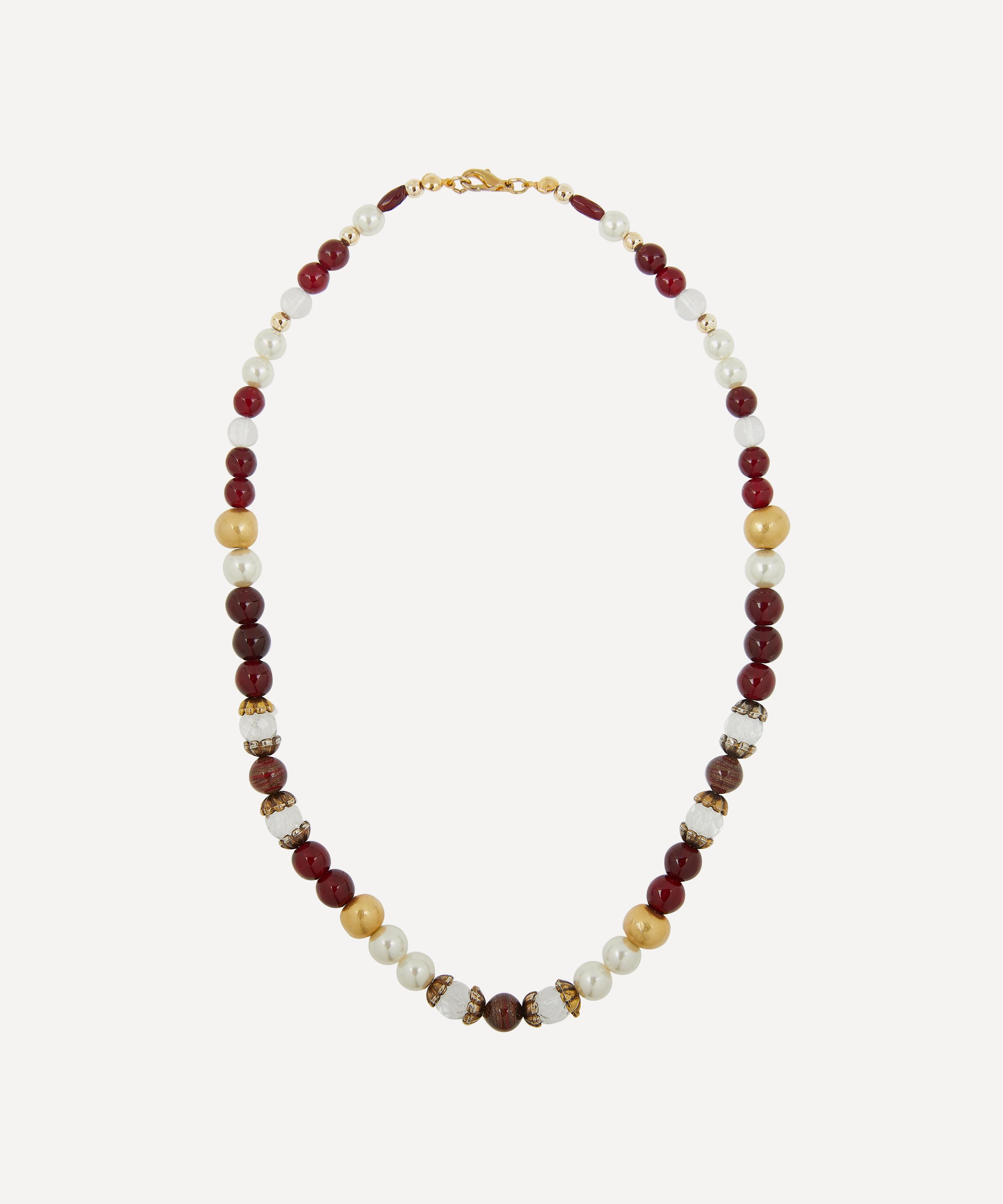 Designer Vintage - 1970s Faux Gemstone Beaded Necklace image number 0
