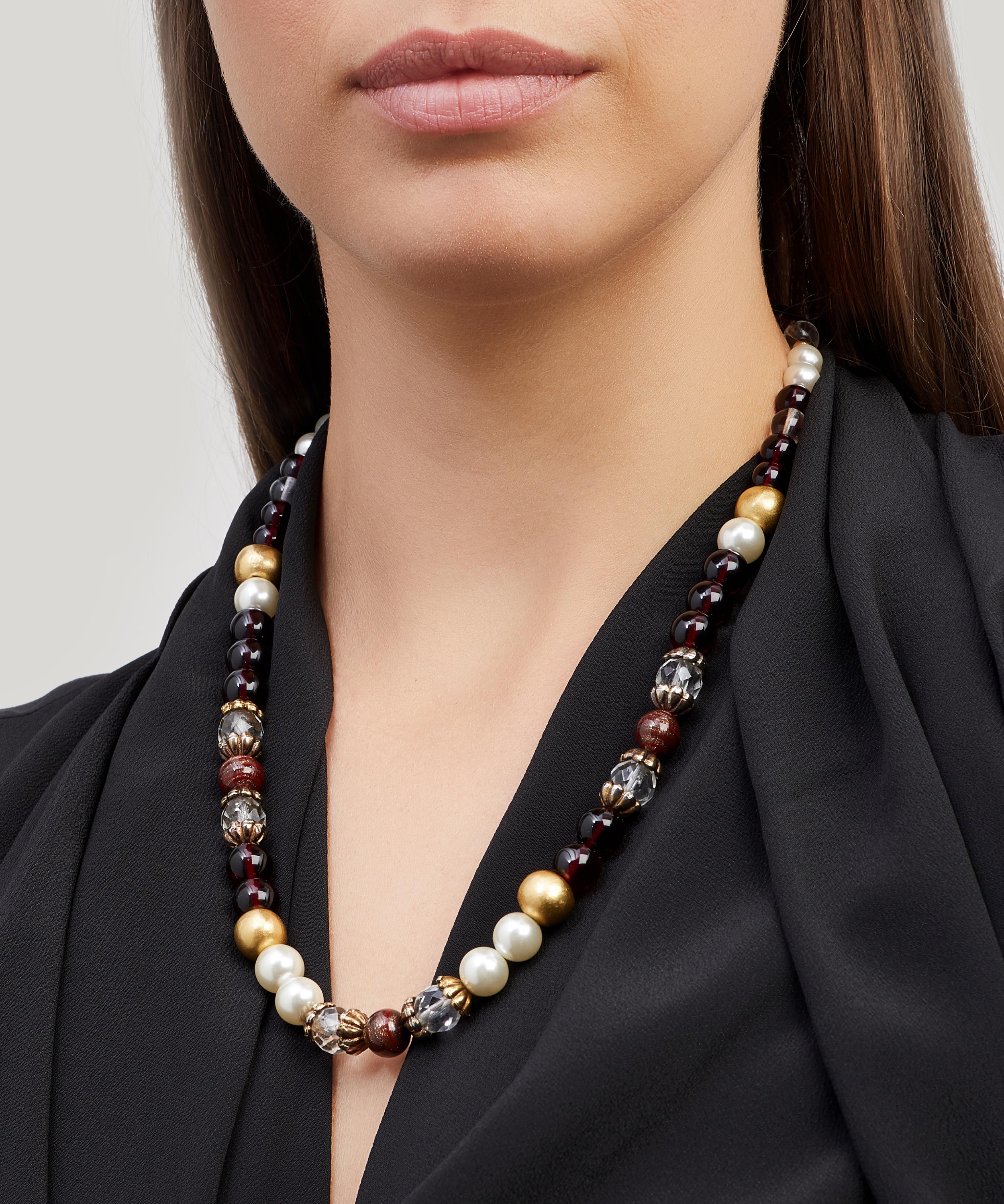Designer Vintage - 1970s Faux Gemstone Beaded Necklace image number 1