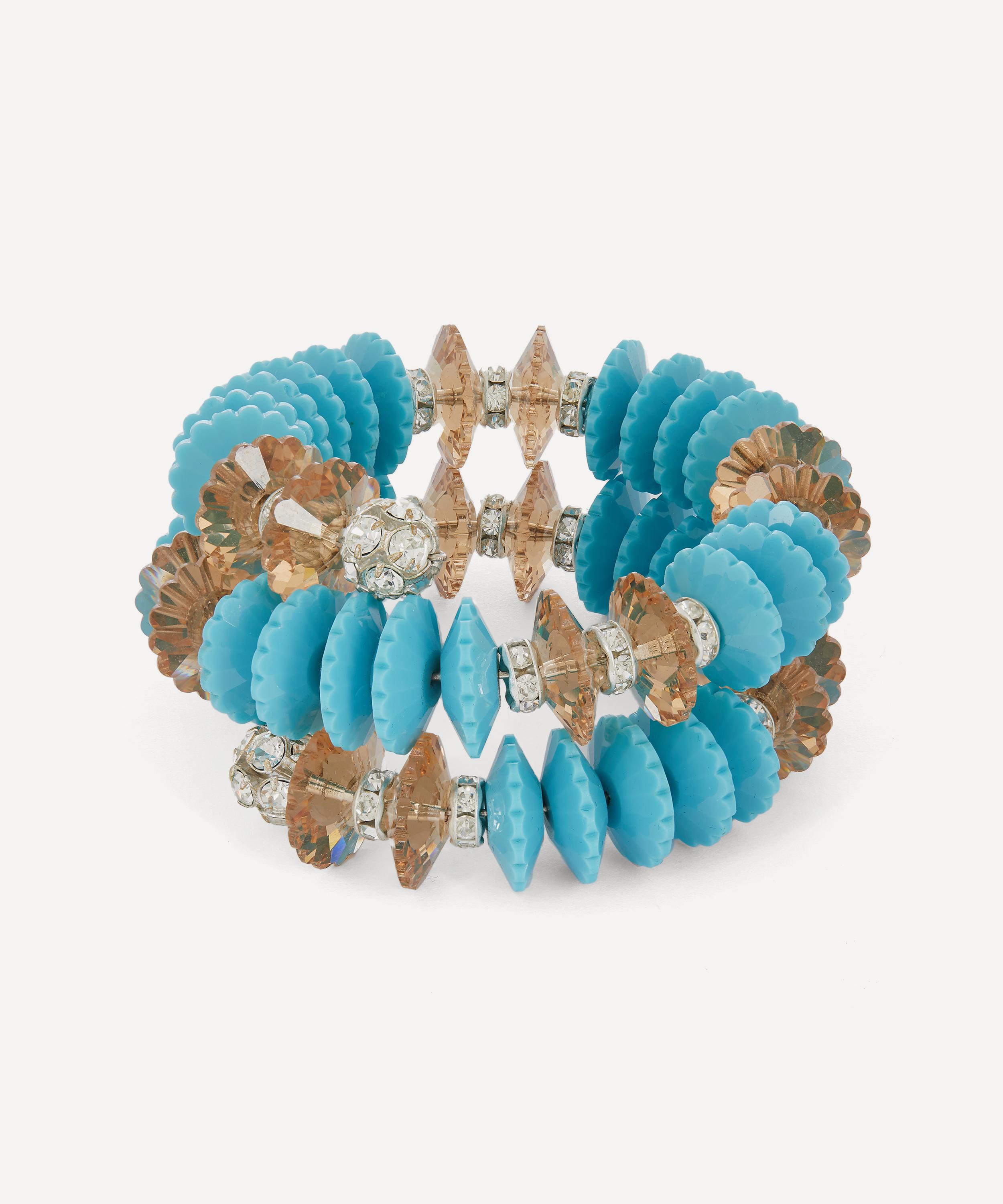 Designer Vintage - 1980s Faux Gemstone Spiral Cuff Bracelet image number 2