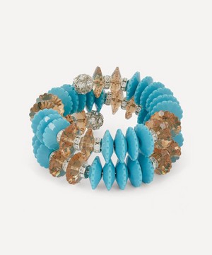 Designer Vintage - 1980s Faux Gemstone Spiral Cuff Bracelet image number 3