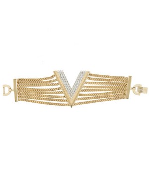 Designer Vintage - Turn of the Century Versace Gilt Faux Diamond Chain Bracelet image number 0