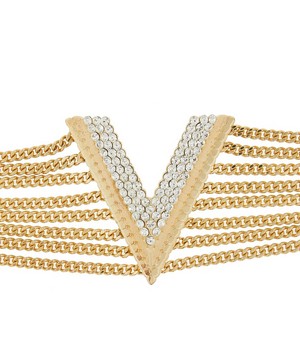 Designer Vintage - Turn of the Century Versace Gilt Faux Diamond Chain Bracelet image number 2