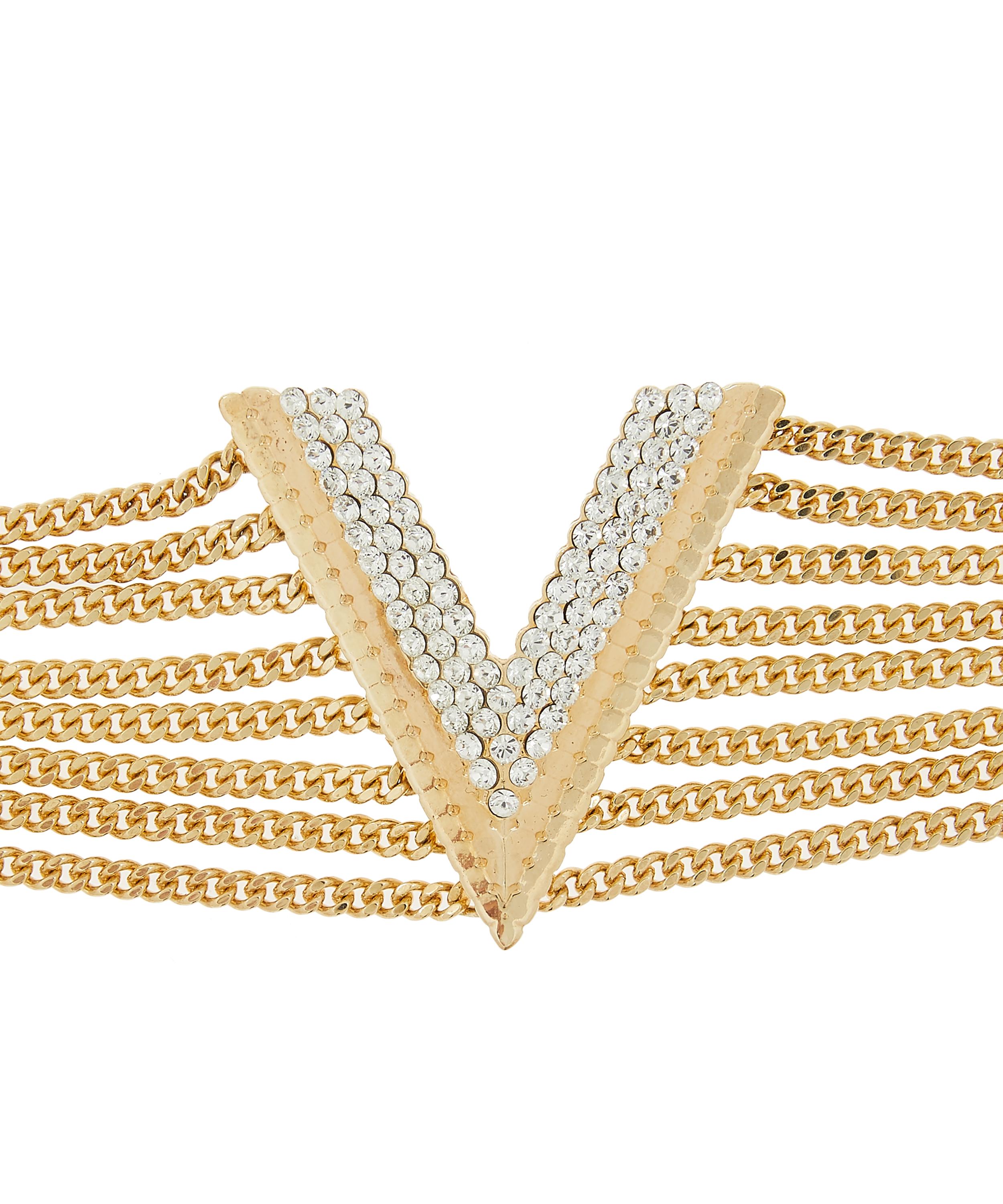 Designer Vintage - Turn of the Century Versace Gilt Faux Diamond Chain Bracelet image number 2