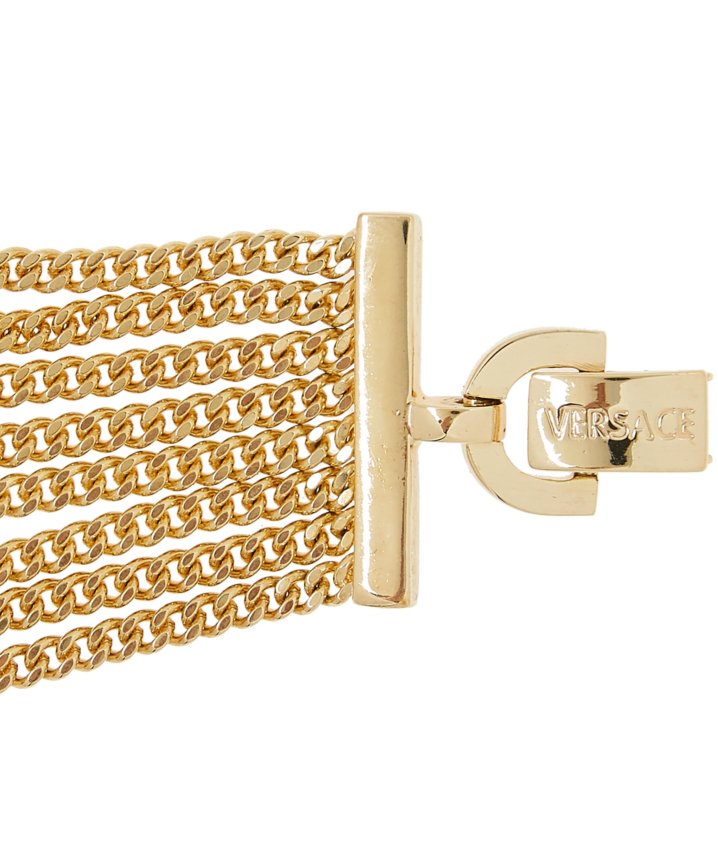 Designer Vintage - Turn of the Century Versace Gilt Faux Diamond Chain Bracelet image number 3