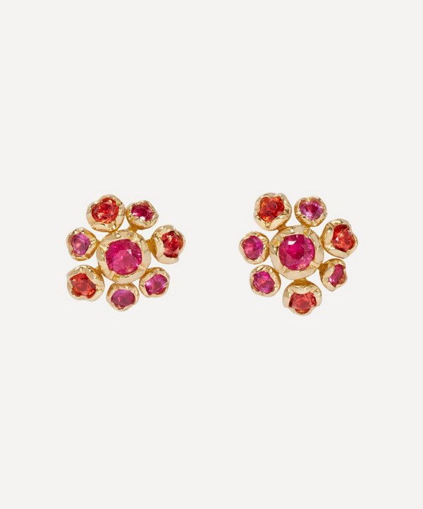 Annoushka - 18ct Gold Hidden Reef Sapphire Stud Earrings image number null