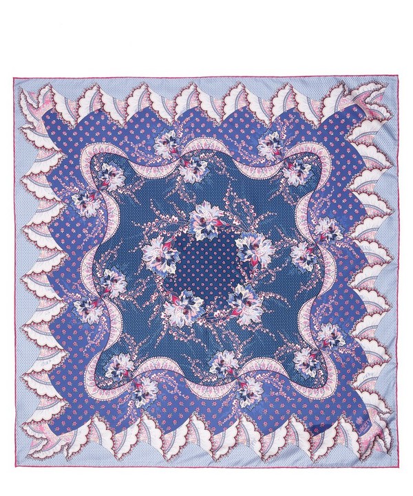 Liberty - Rita and Cecil 90 x 90cm Silk Twill Scarf image number null