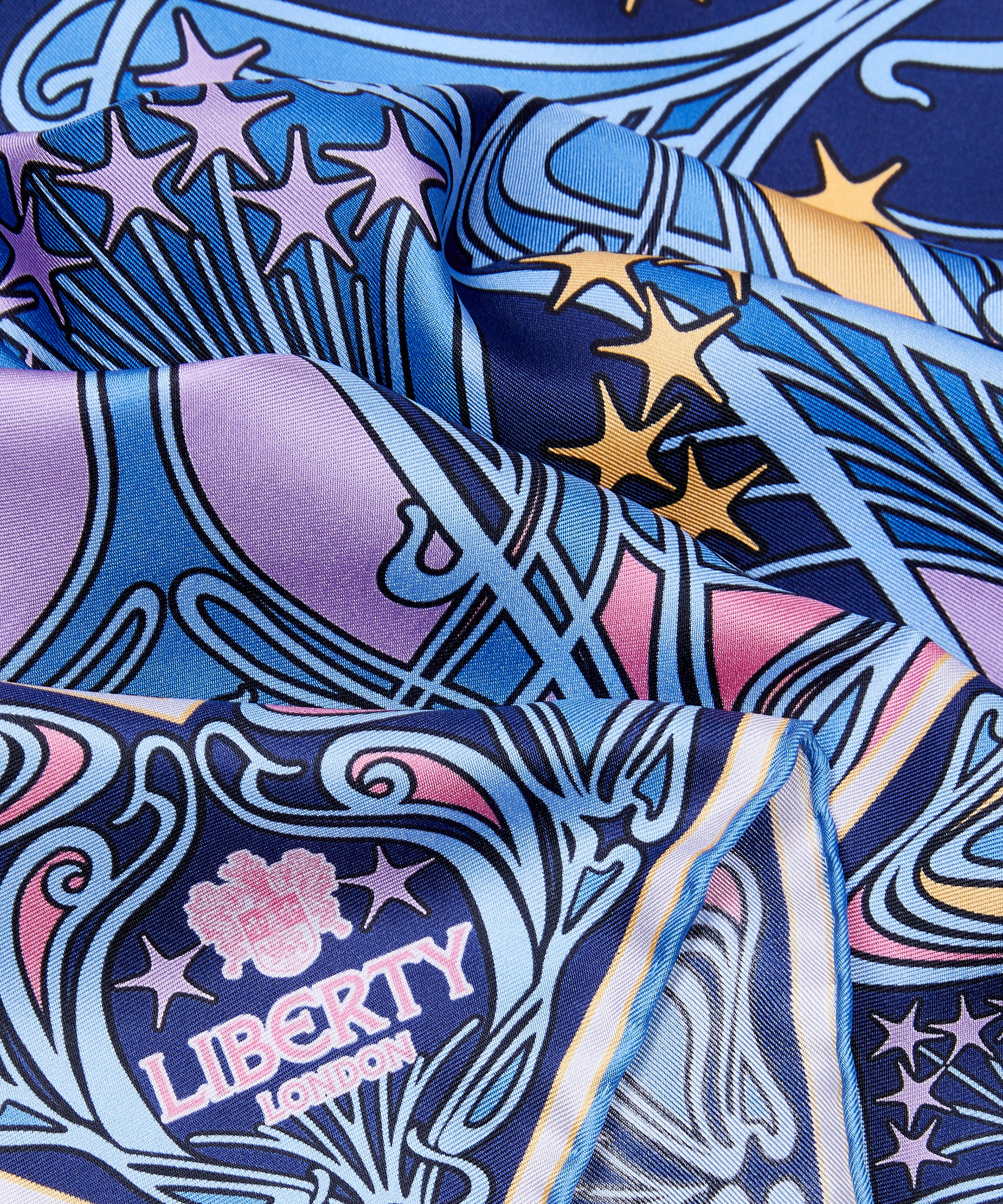 Liberty - Ianthe Star 90 x 90cm Silk Twill Scarf image number 3