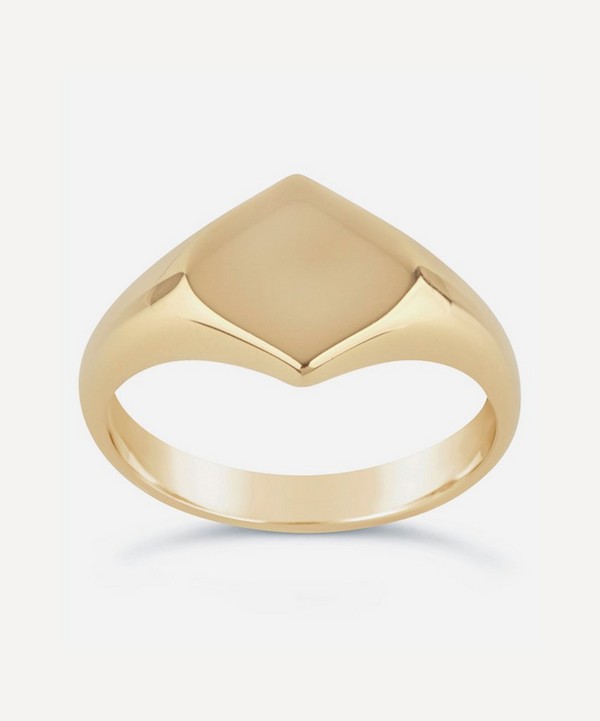 Dinny Hall - 9ct Gold Lotus Signet Pinky Ring image number null