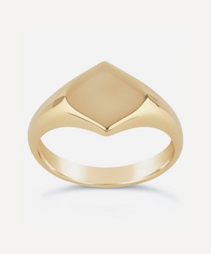 Dinny Hall - 9ct Gold Lotus Signet Pinky Ring image number 0