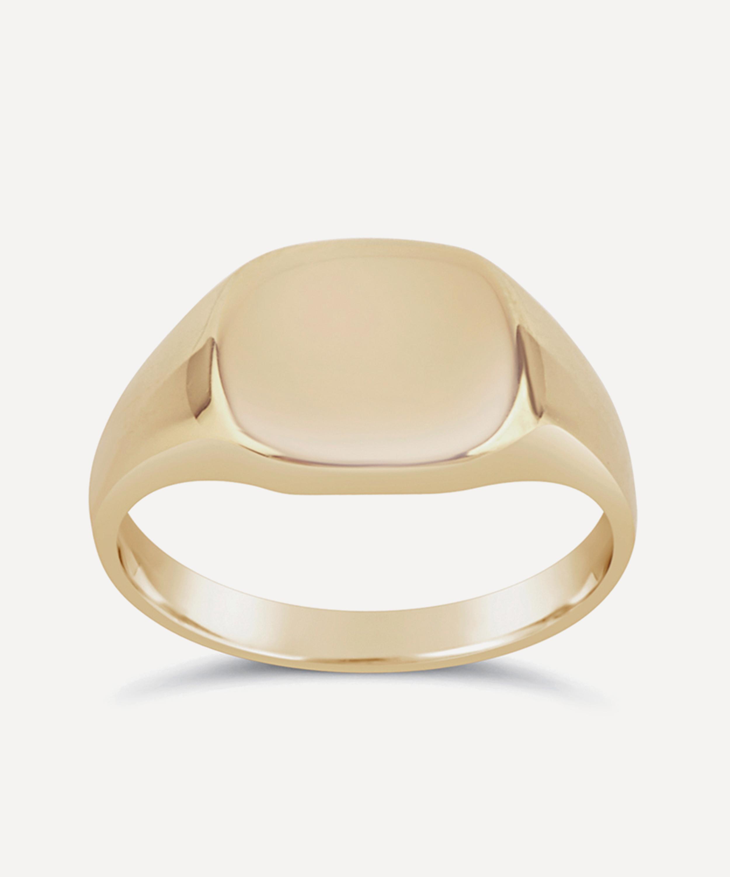 Dinny Hall - 9ct Gold Cushion Signet Pinky Ring