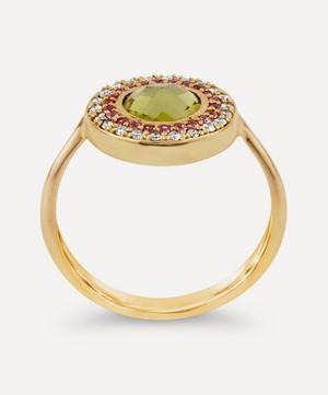 Dinny Hall - 14ct Gold Double Halo Multi-Stone Pinky Ring image number 2