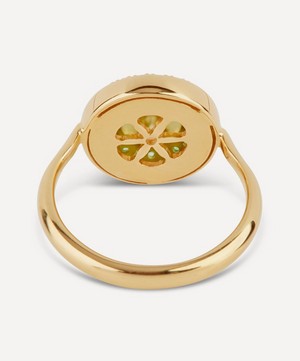 Dinny Hall - 14ct Gold Double Halo Multi-Stone Pinky Ring image number 3