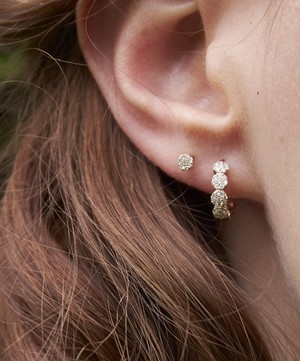 Dinny Hall - 14ct Gold Shuga Mini Pavé Diamond Stud Earrings image number 1