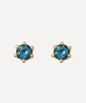Astley Clarke - Gold Plated Vermeil Silver Linia London Blue Topaz Stud Earrings image number 0