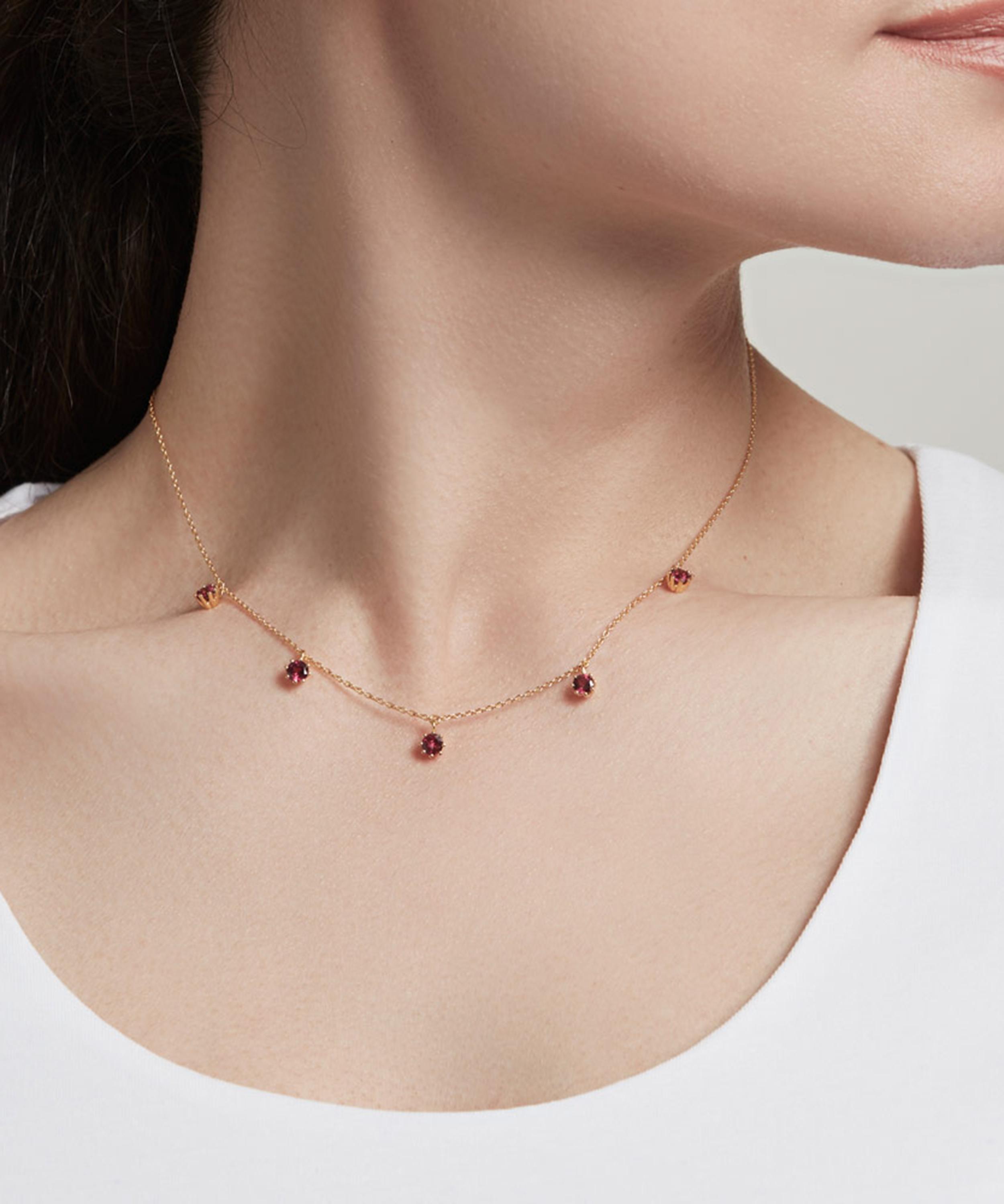 ASTLEY CLARKE ASTLEY CLARKE GOLD PLATED VERMEIL SILVER LINIA RHODOLITE CHOKER NECKLACE 000638764